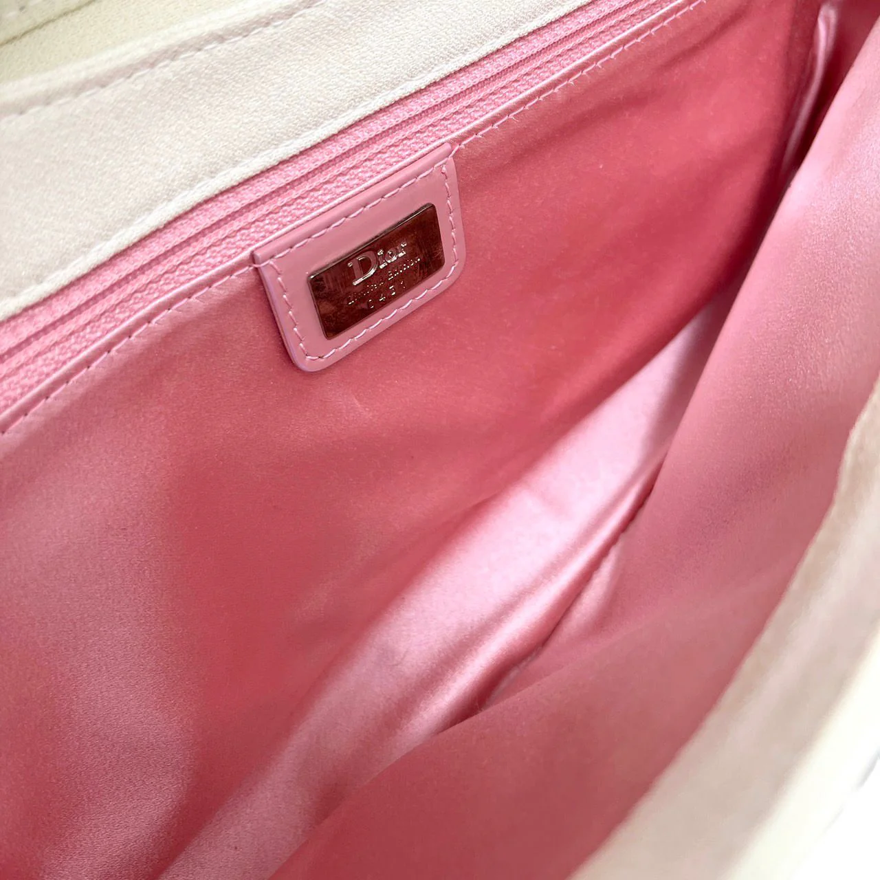 Dior White Rhinestone Columbus Bag - Image 3