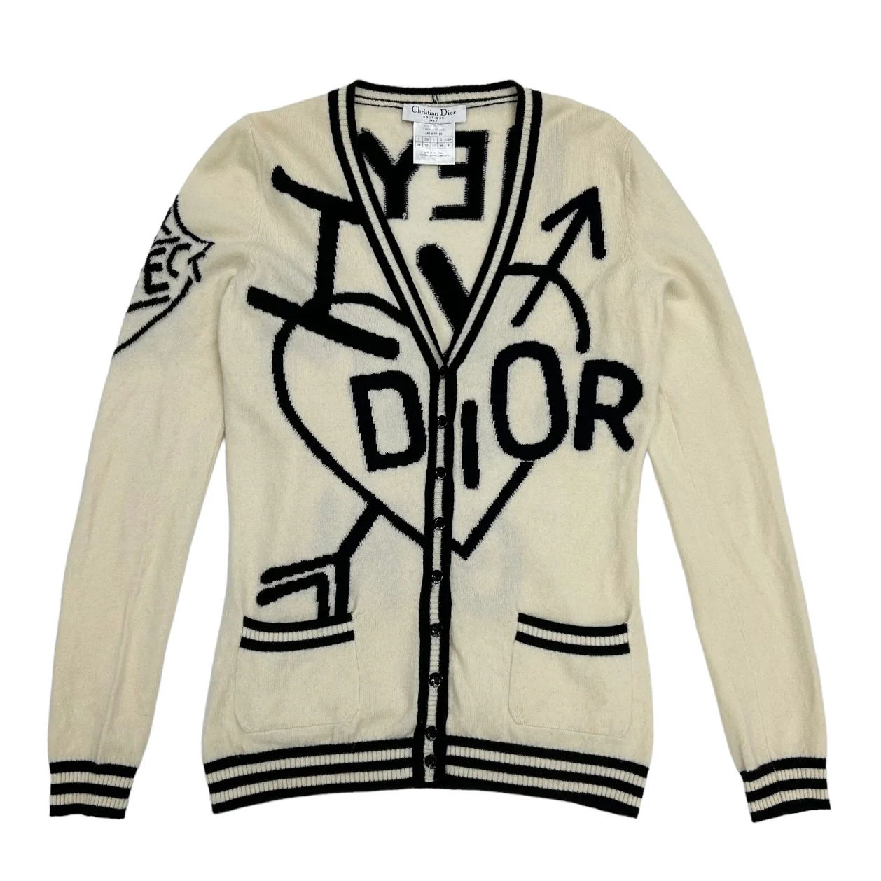 Dior White 'SKOOL GIRL' Cardigan