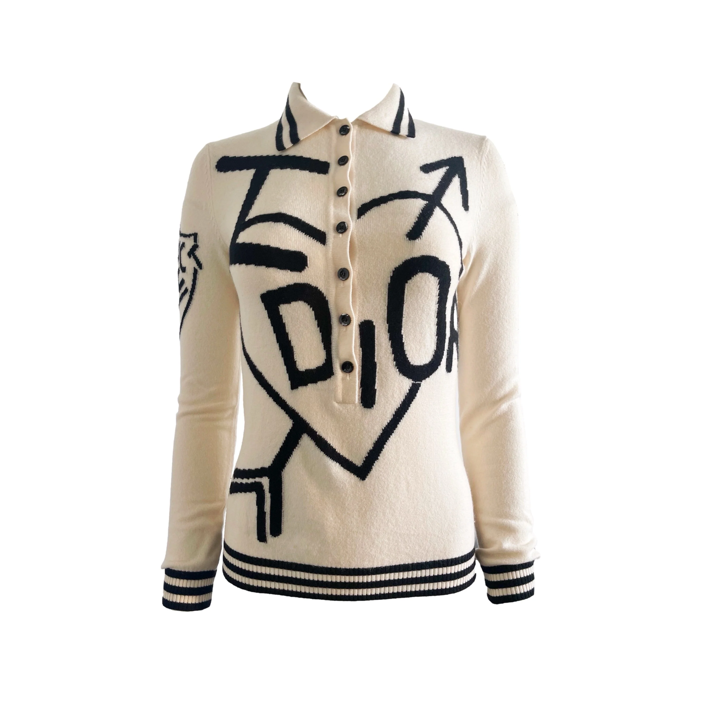 Dior White 'SKOOL GIRL' Long Sleeve
