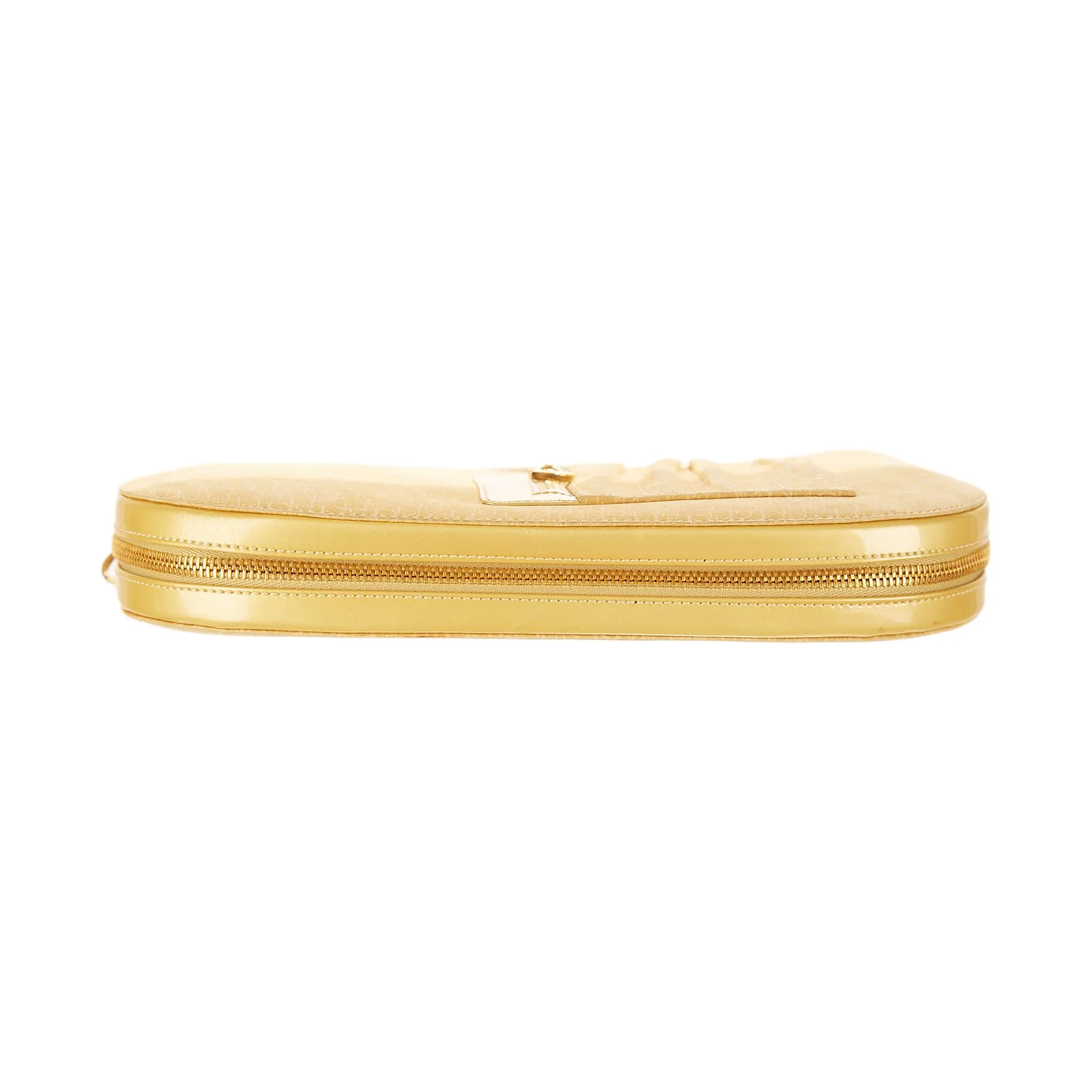 Dior Yellow Logo Zipper Shoulder Bag - Image 3