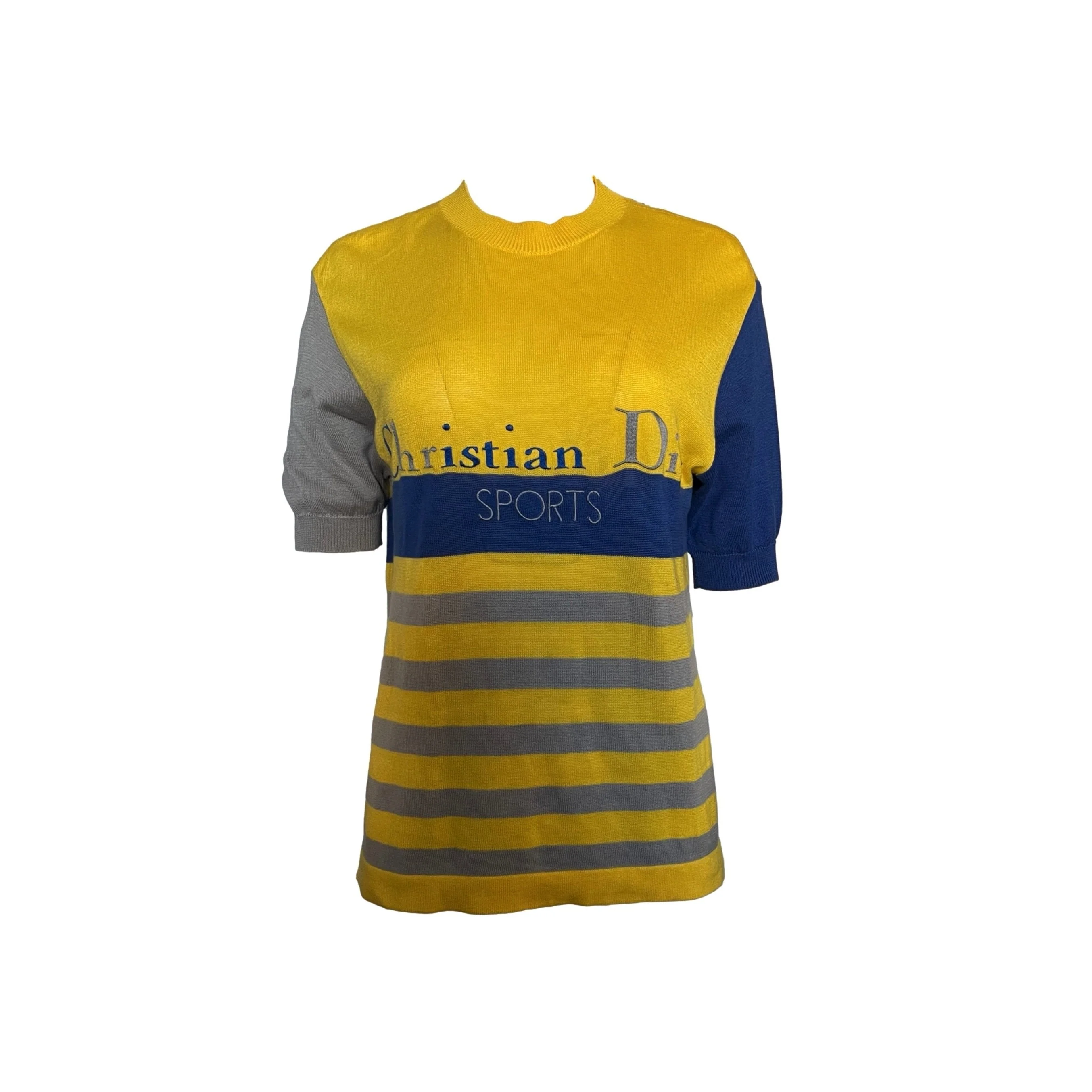 Dior Sports Yellow Knit Top