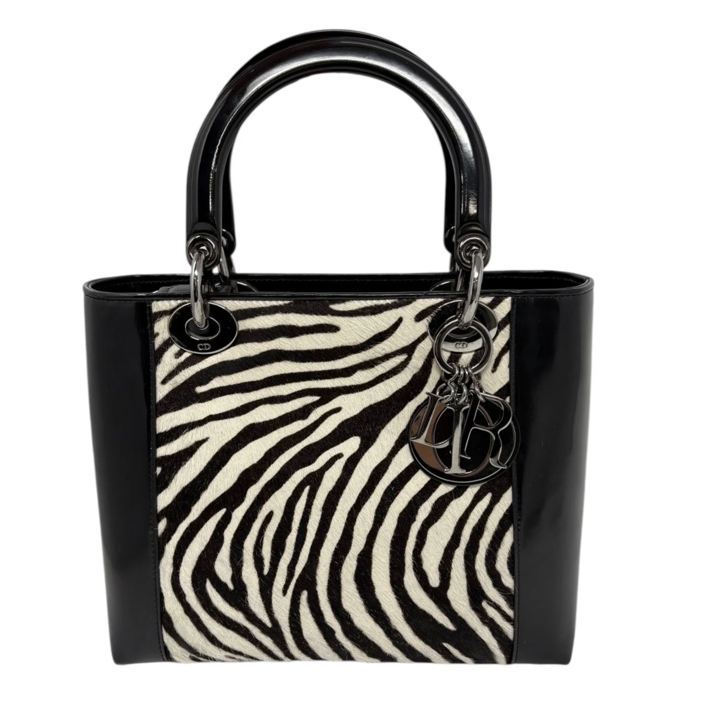 Dior Zebra Print Calf Hair Lady Bag