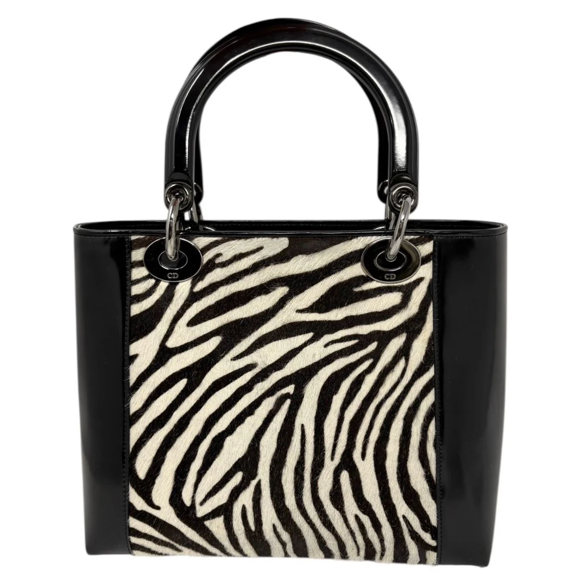 Dior Zebra Print Calf Hair Lady Bag - Image 2
