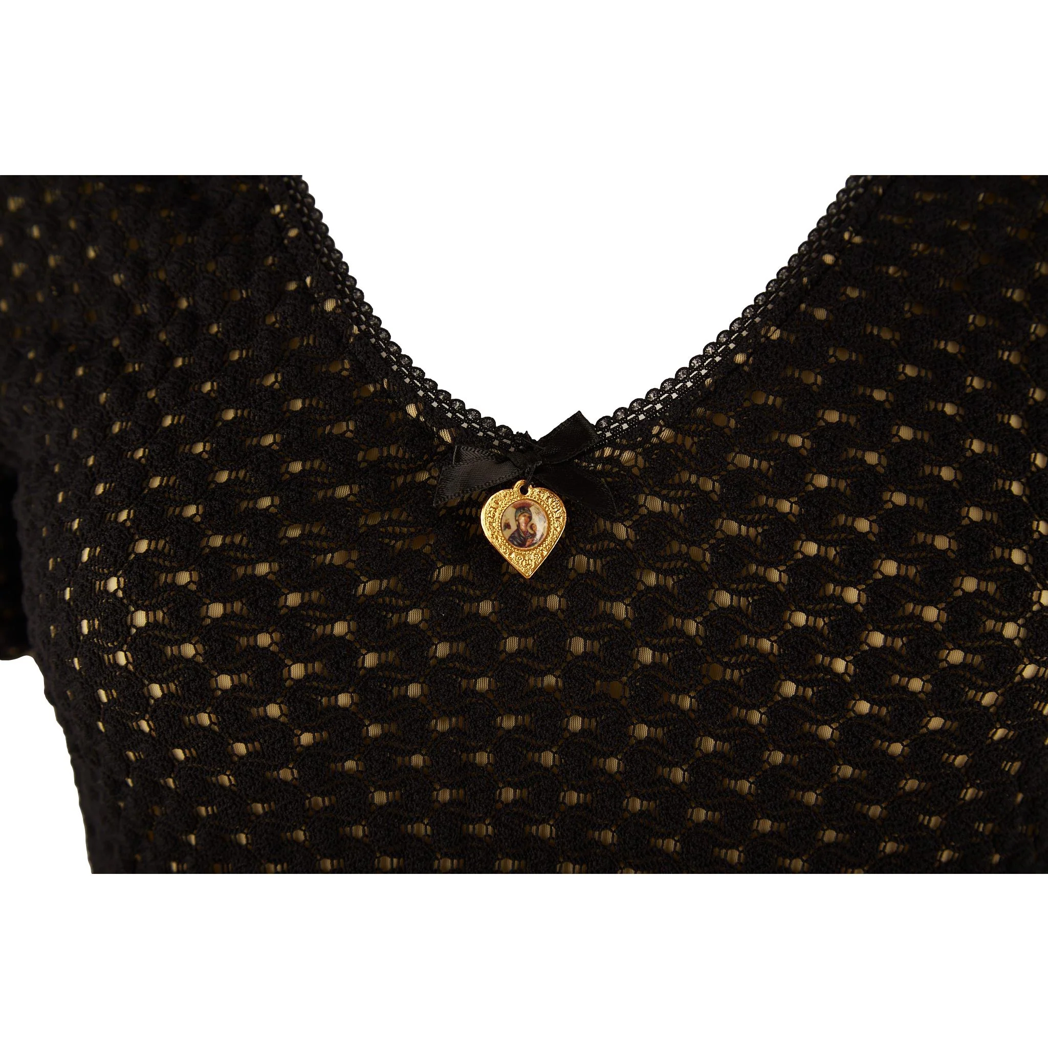 Dolce & Gabbana Black Heart Locket Dress - Image 3