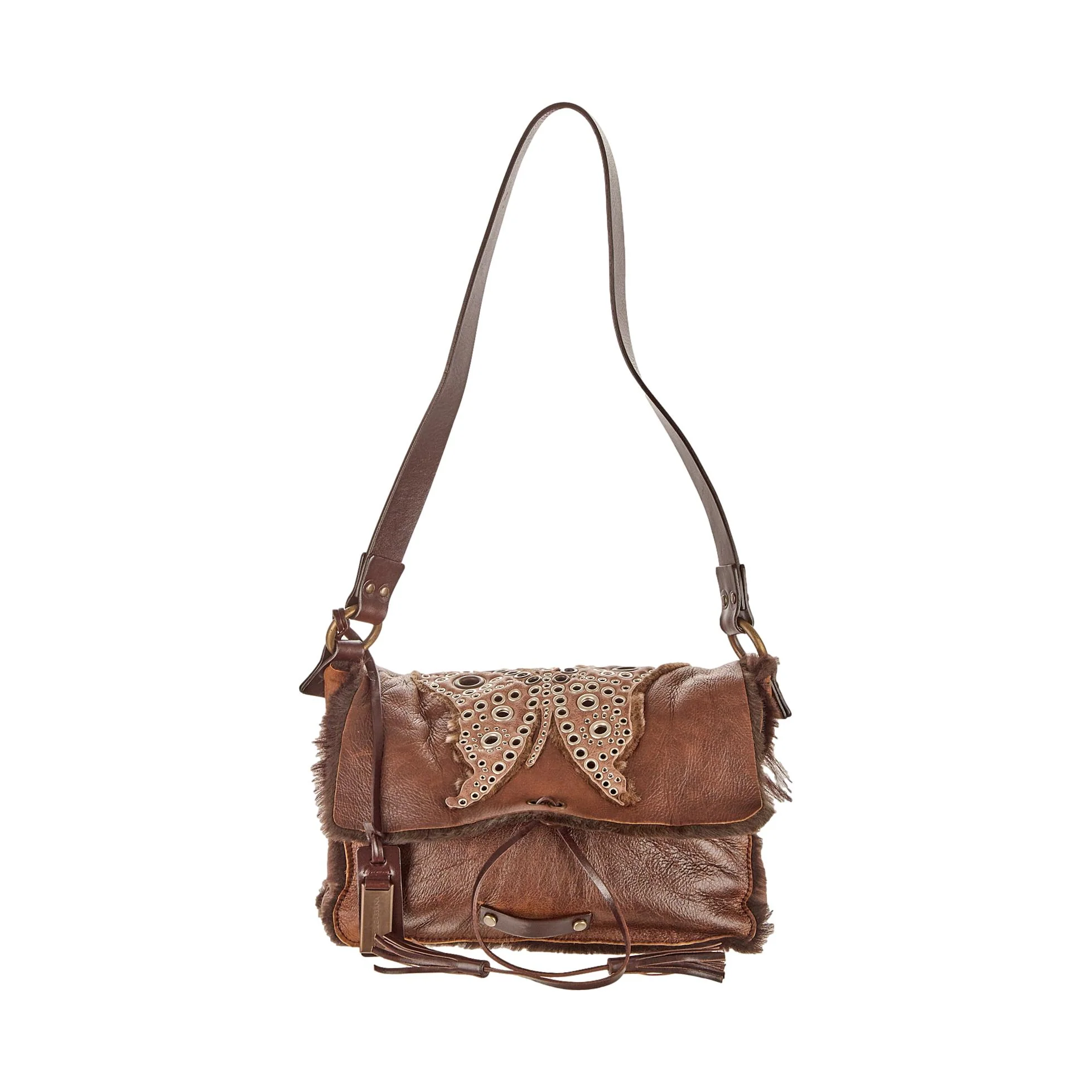 Dolce & Gabbana Brown Butterfly Shoulder Bag