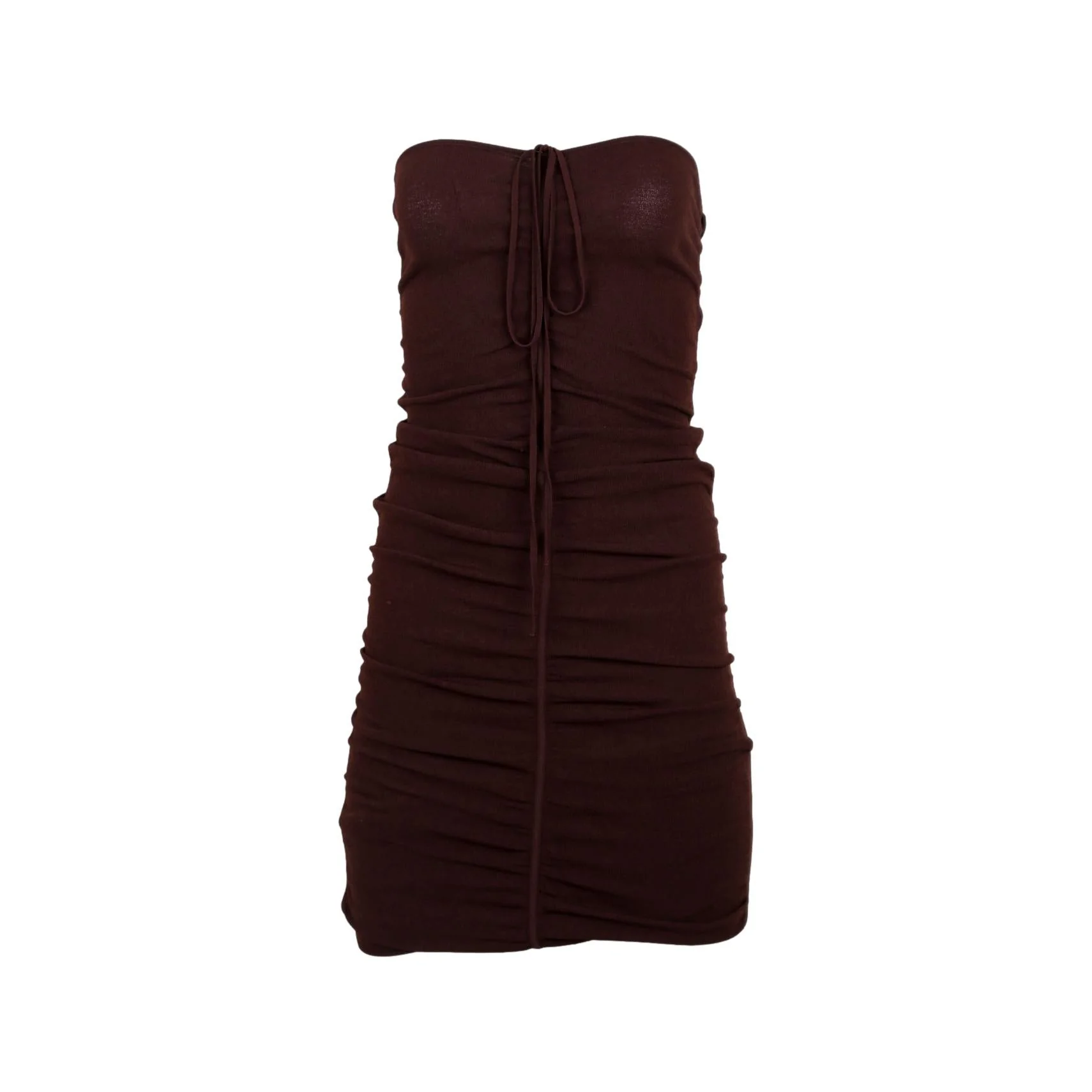 Dolce & Gabbana Brown Strapless Dress