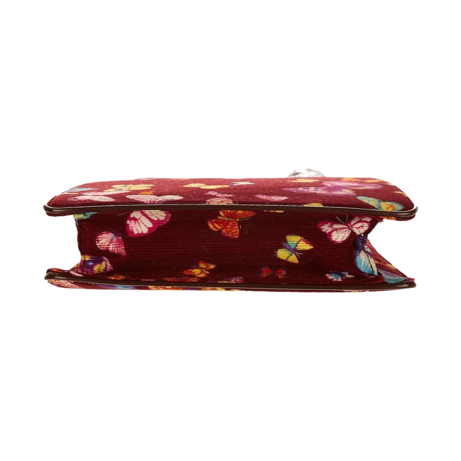 Dolce & Gabbana Burgundy Butterfly Top Handle Bag - Image 3