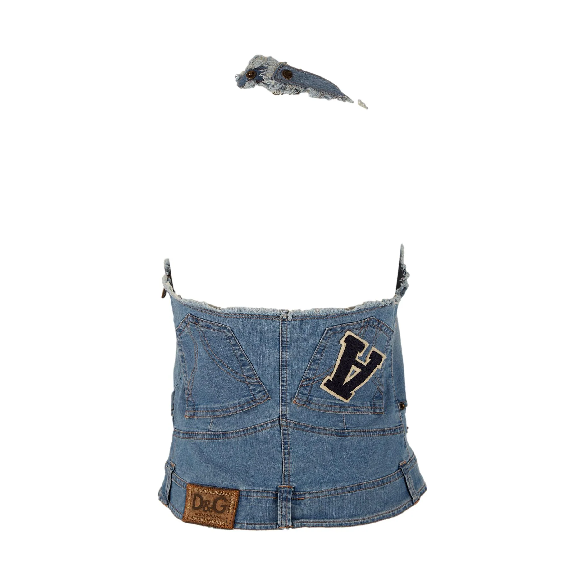 Dolce & Gabbana Denim Halter Top - Image 2