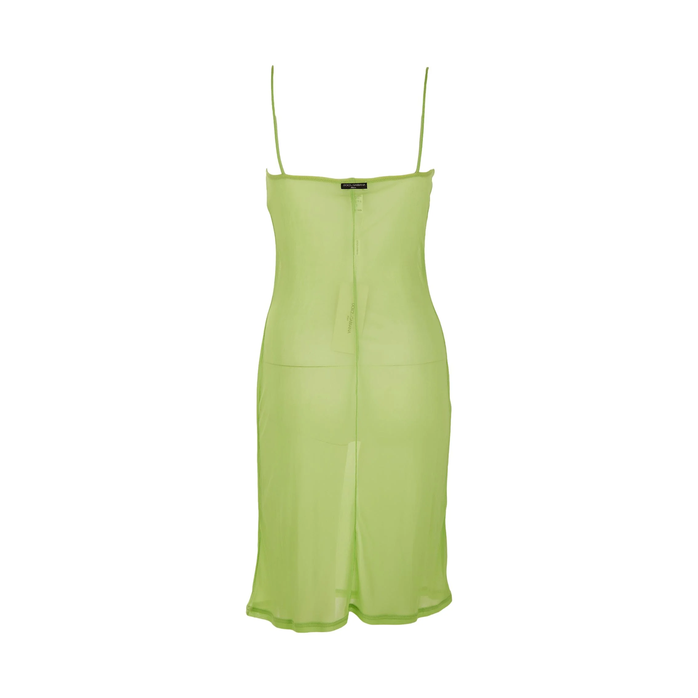 Dolce & Gabbana Lime Green Sheer Dress - Image 2