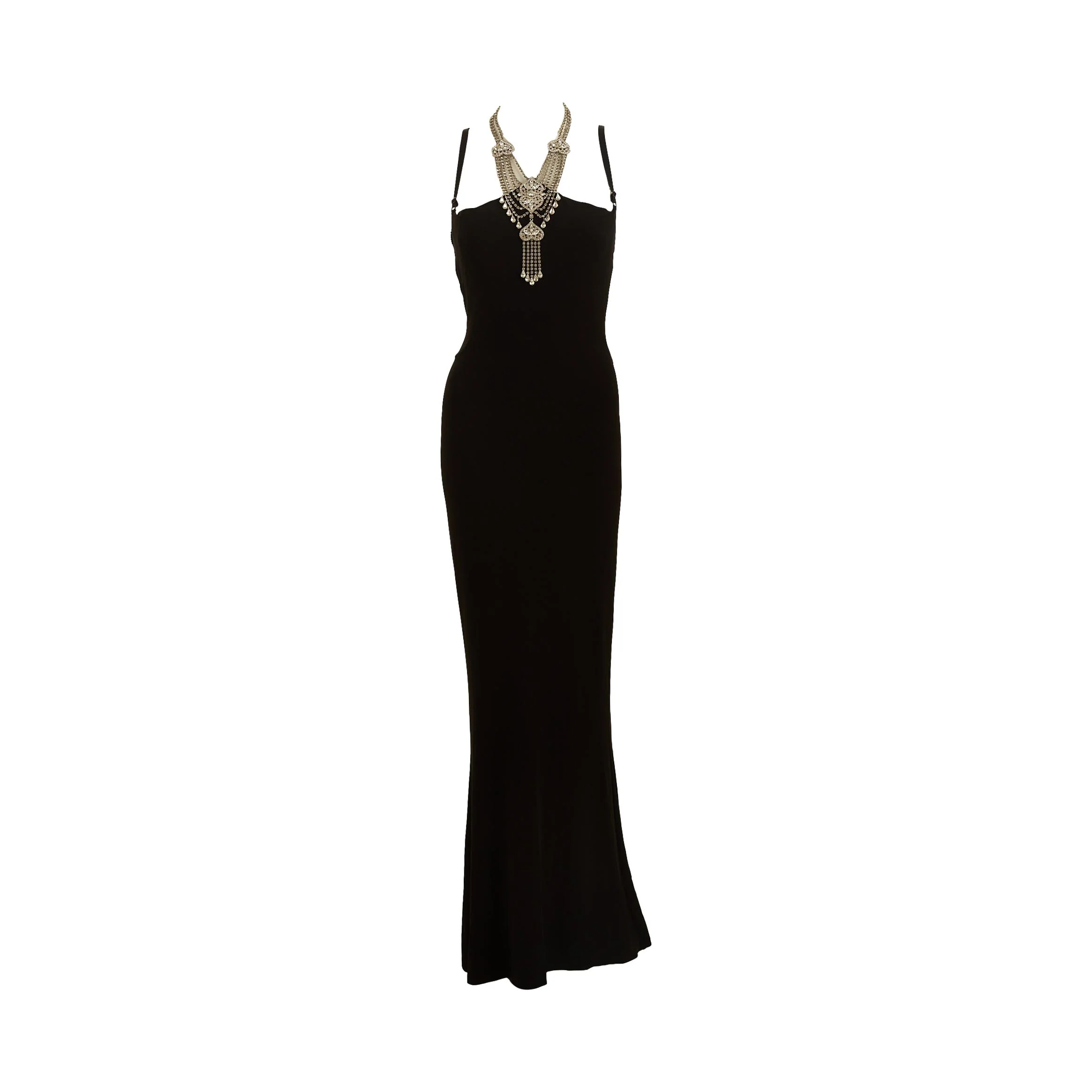 Dolce & Gabbana Black Choker Gown