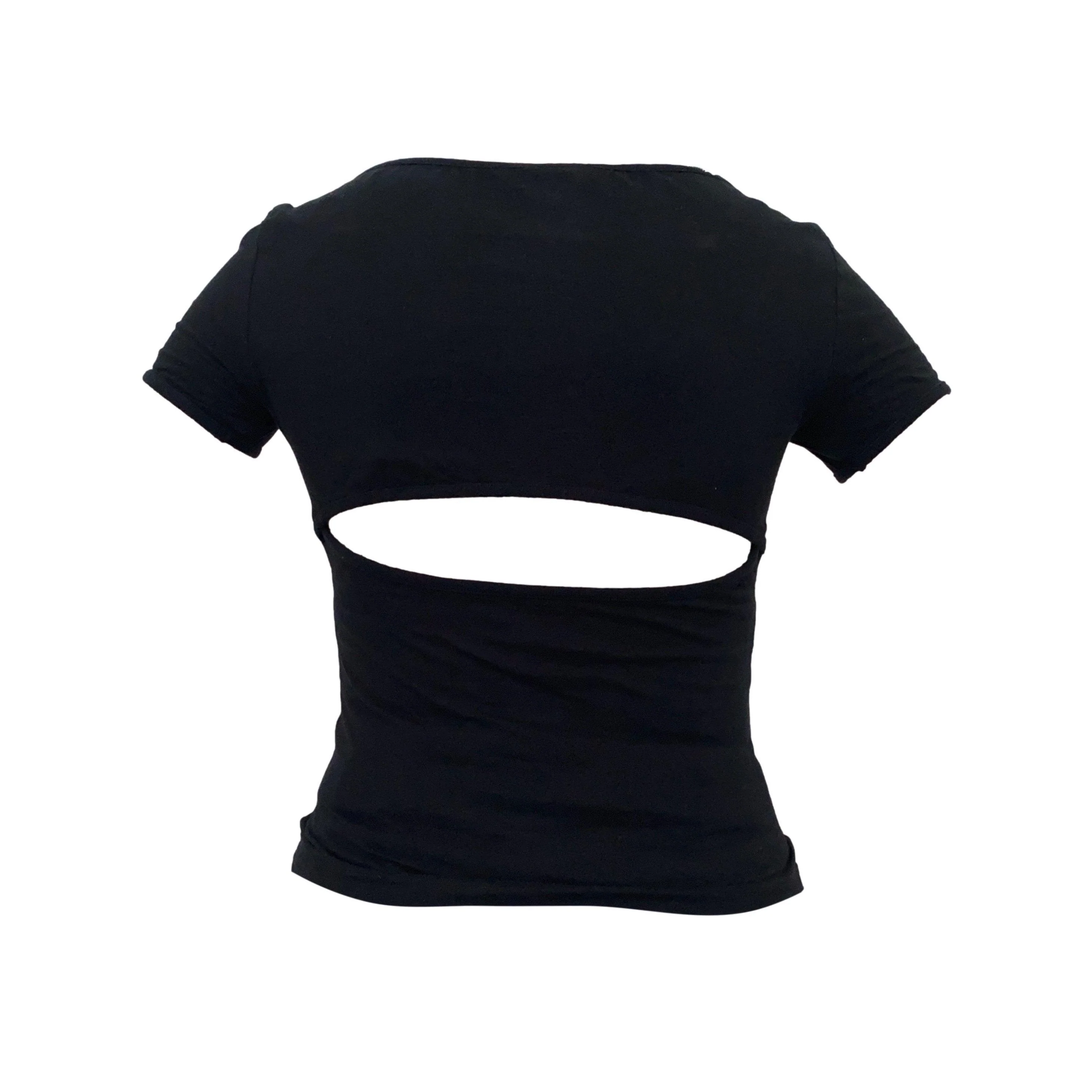 Dolce & Gabbana Black Cut Out Graphic T-Shirt - Image 2