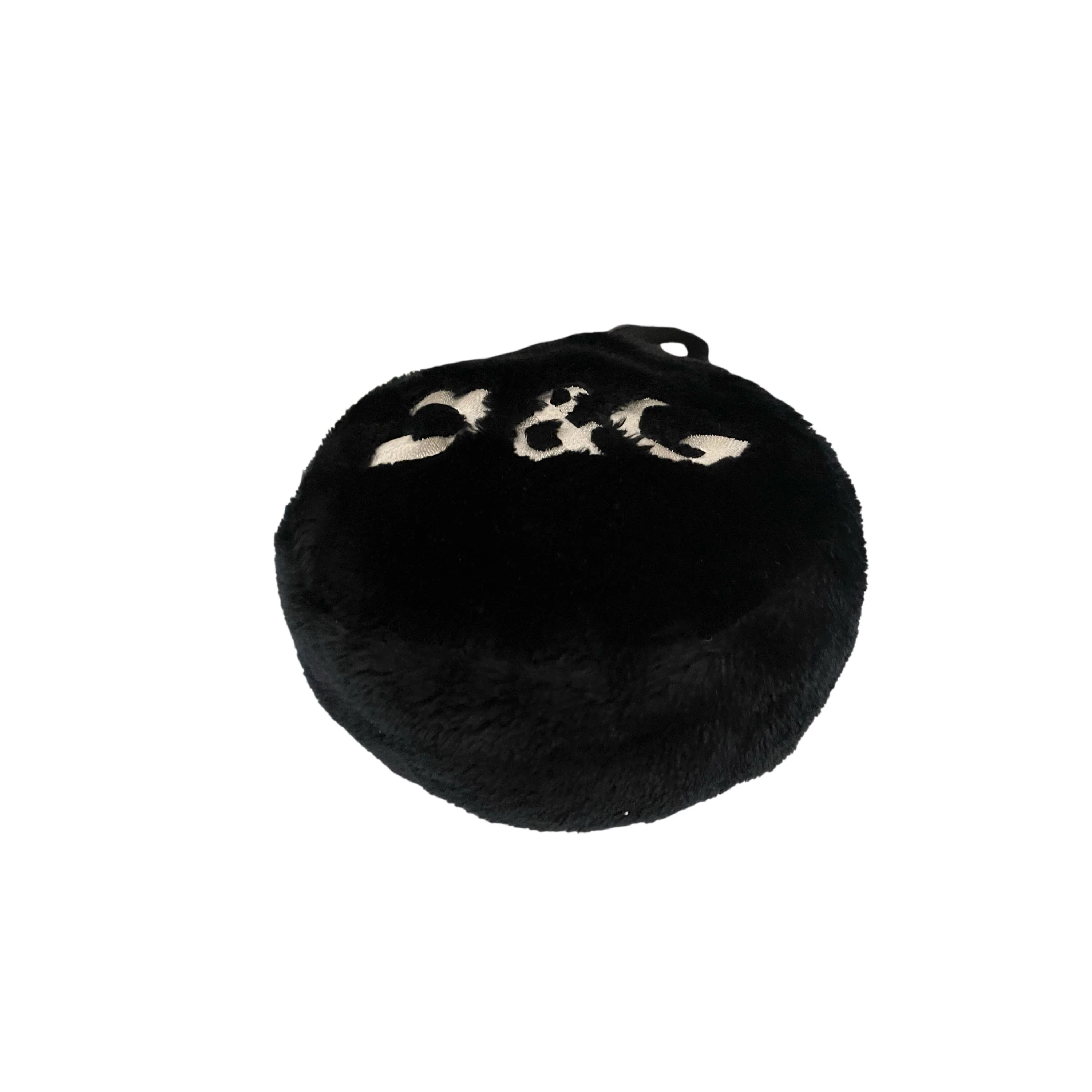 Dolce & Gabbana Black Faux Fur Round Bag - Image 3