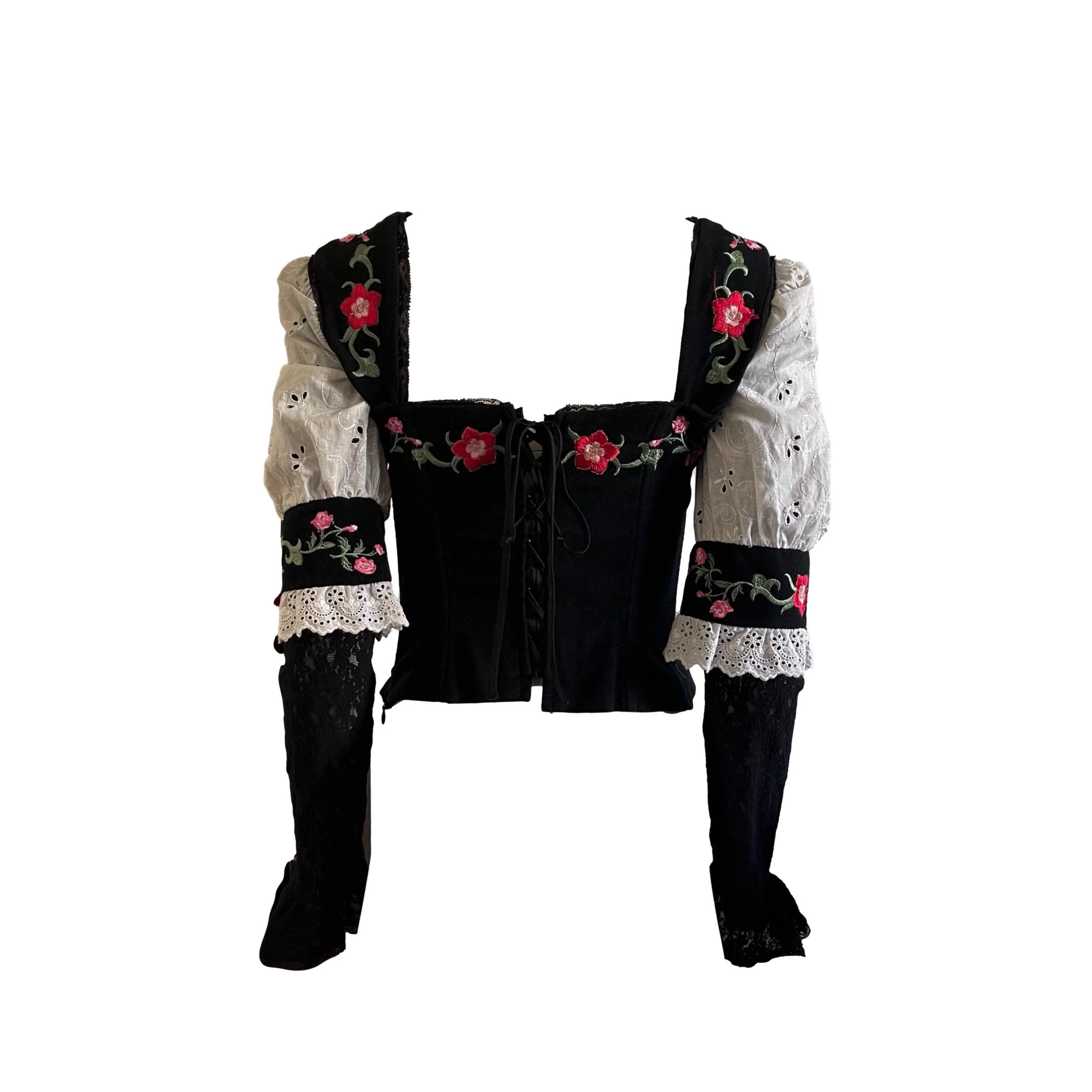 Dolce & Gabbana Black Floral Corset - Image 2
