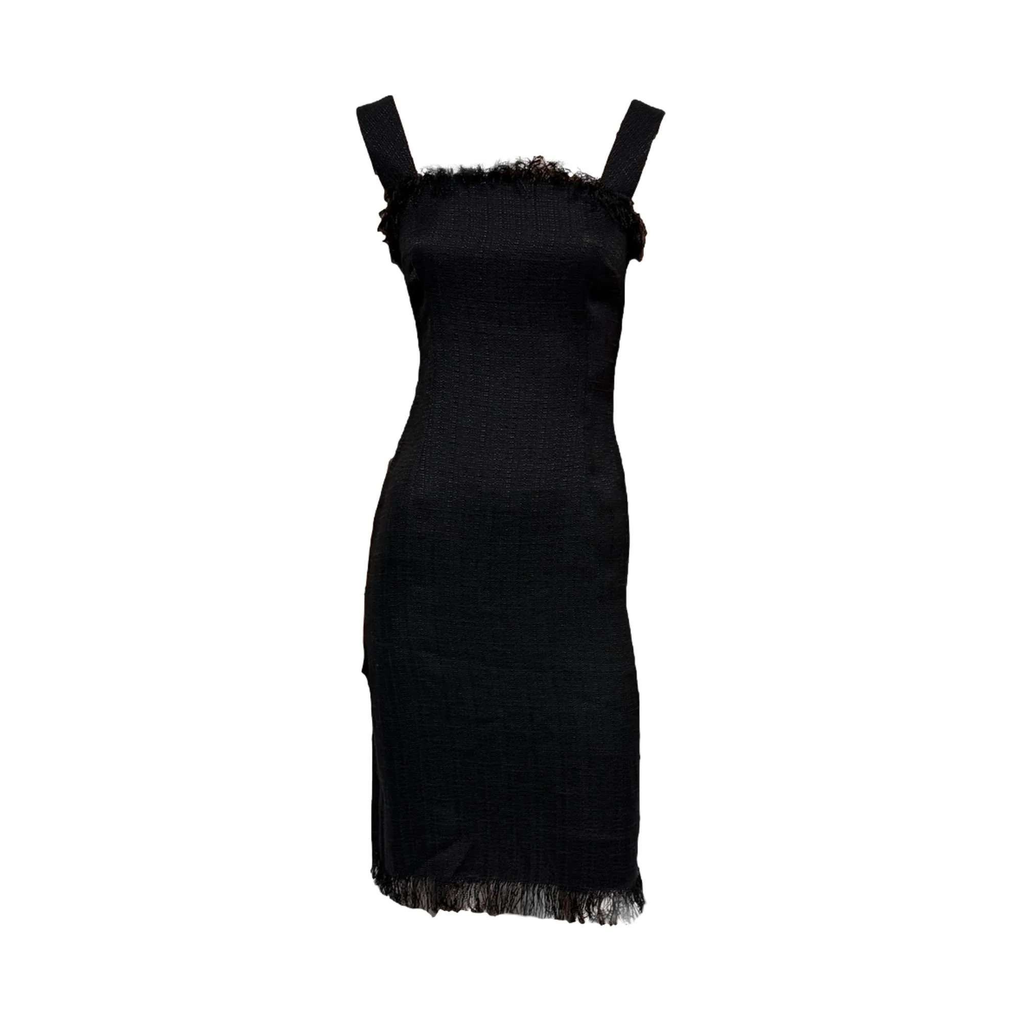Dolce & Gabbana Black Fringe Dress