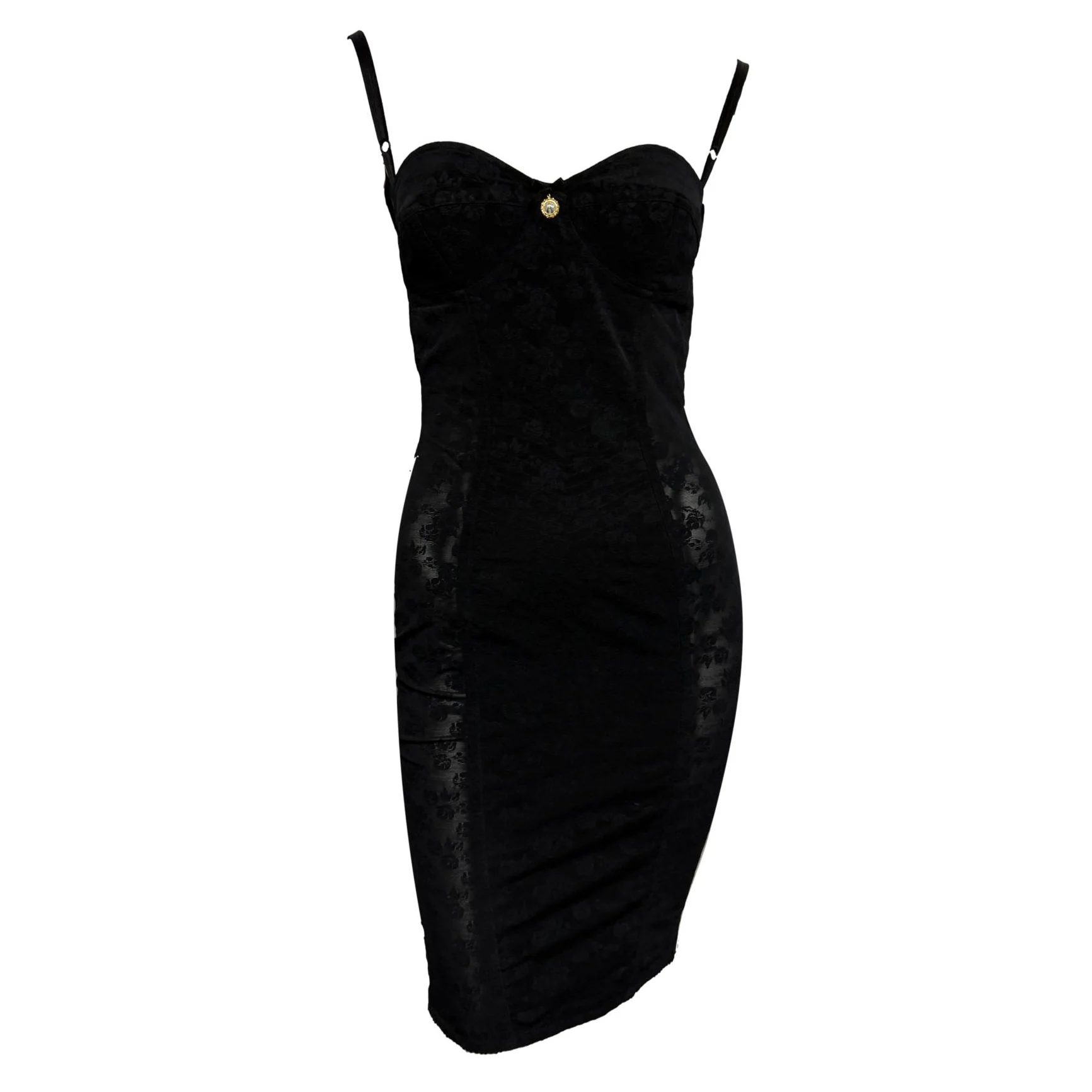 Dolce & Gabbana Black Lace Corset Dress