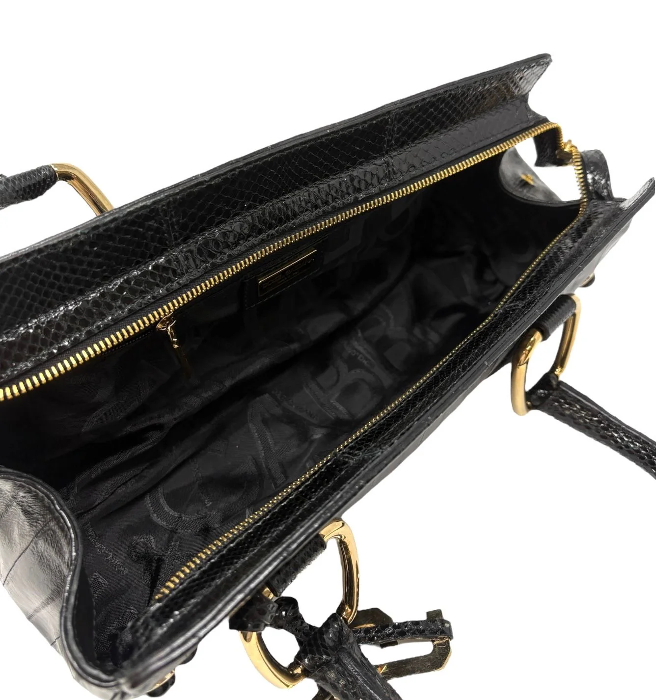Dolce & Gabbana Black Logo Top Handle Bag - Image 3