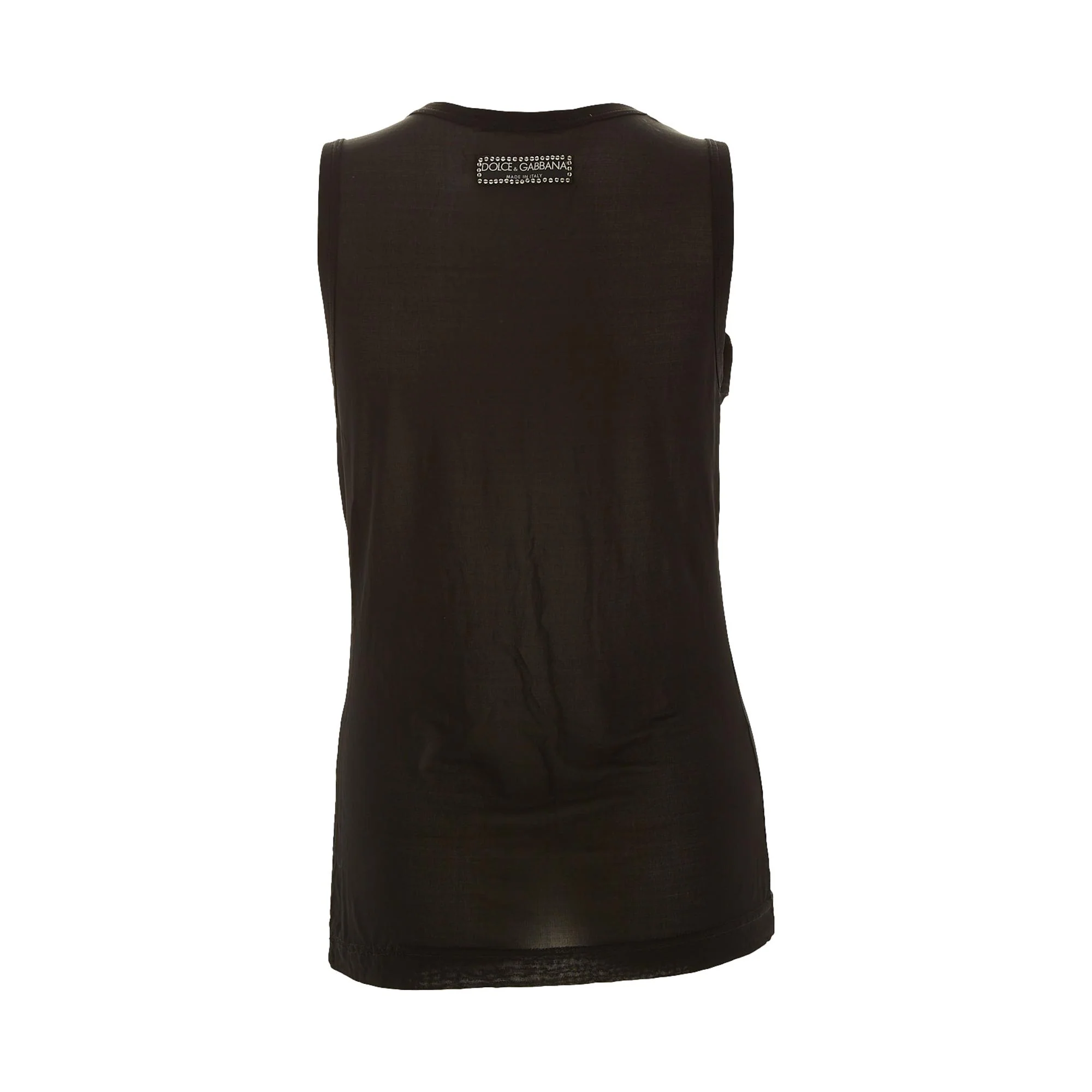 Dolce + Gabbana Black Rhinestone 'Material Girl' Tank - Image 2