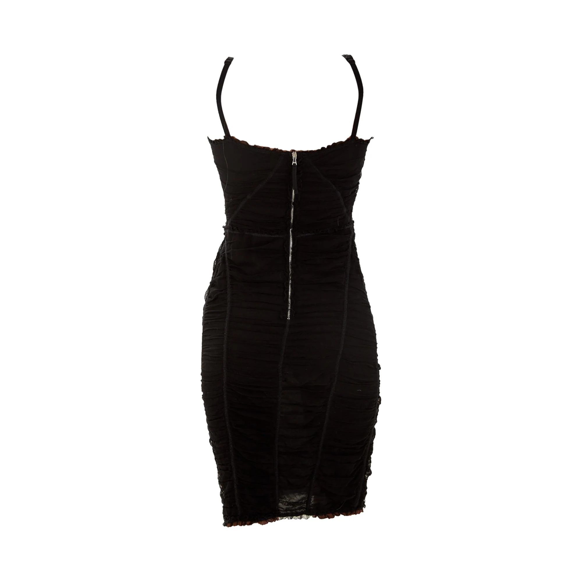 Dolce & Gabbana Black Ruched Bustier Dress - Image 2