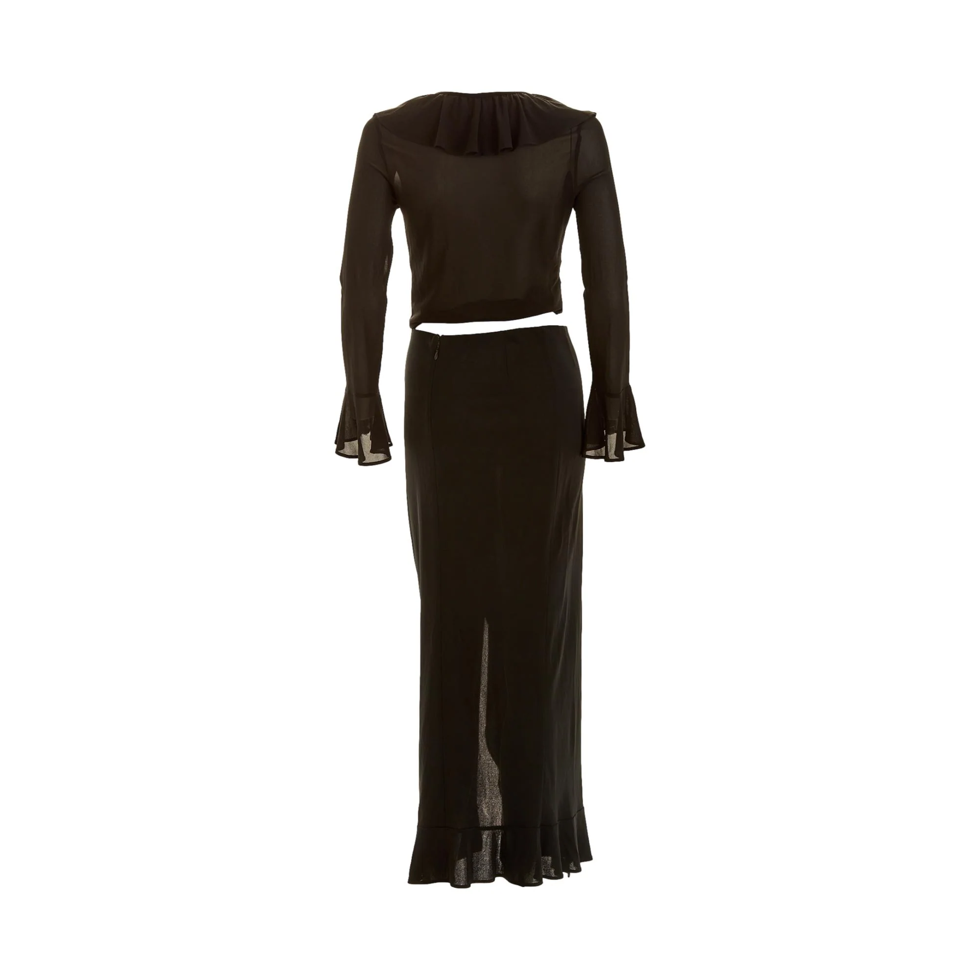 Dolce & Gabbana Black Ruffle Skirt Set - Image 2