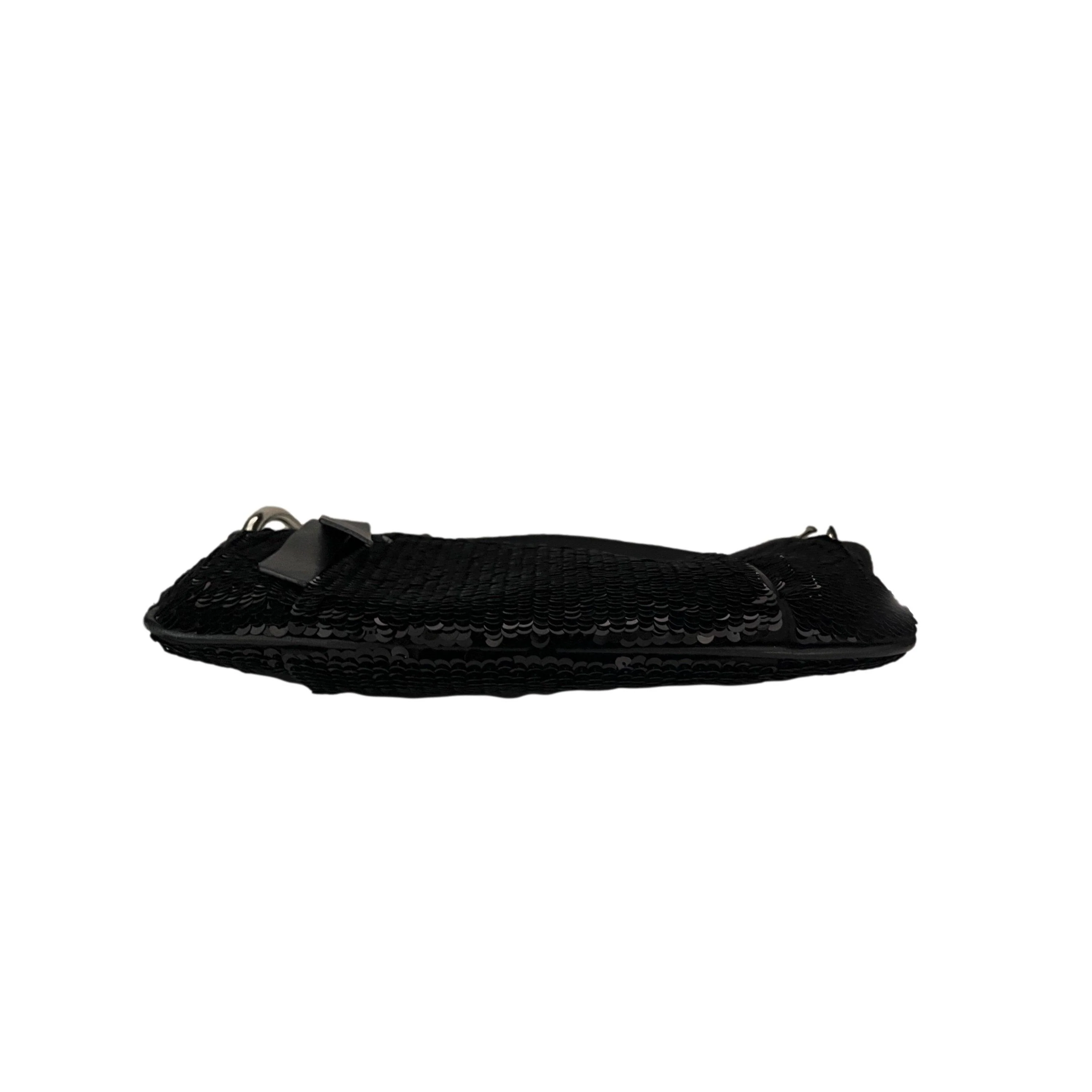 Dolce & Gabbana Black Sequin Mini Shoulder Bag - Image 3