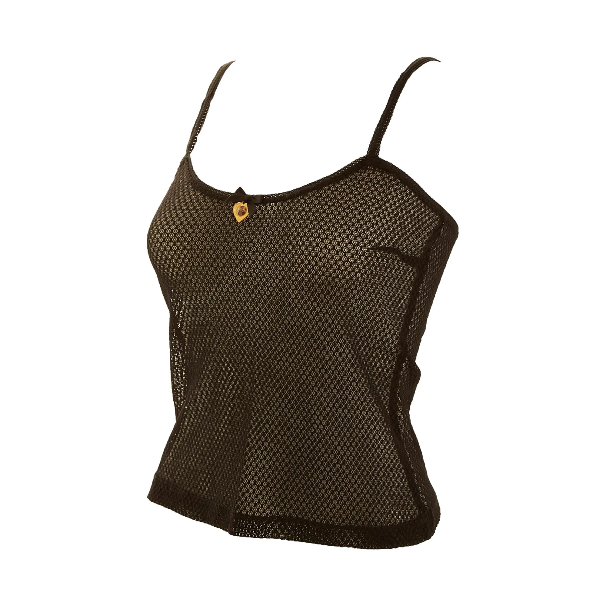 Dolce & Gabbana Black Sheer Heart Charm Tank Top - Image 2