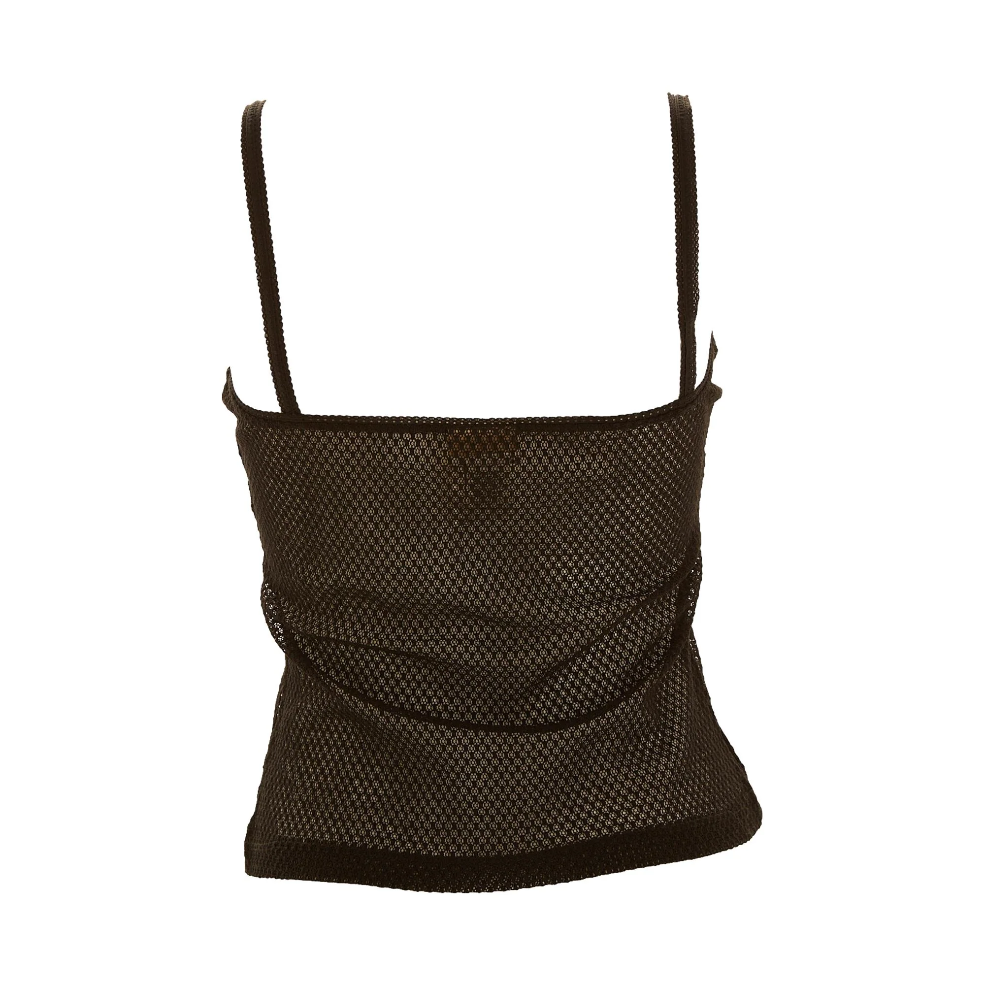 Dolce & Gabbana Black Sheer Heart Charm Tank Top - Image 3