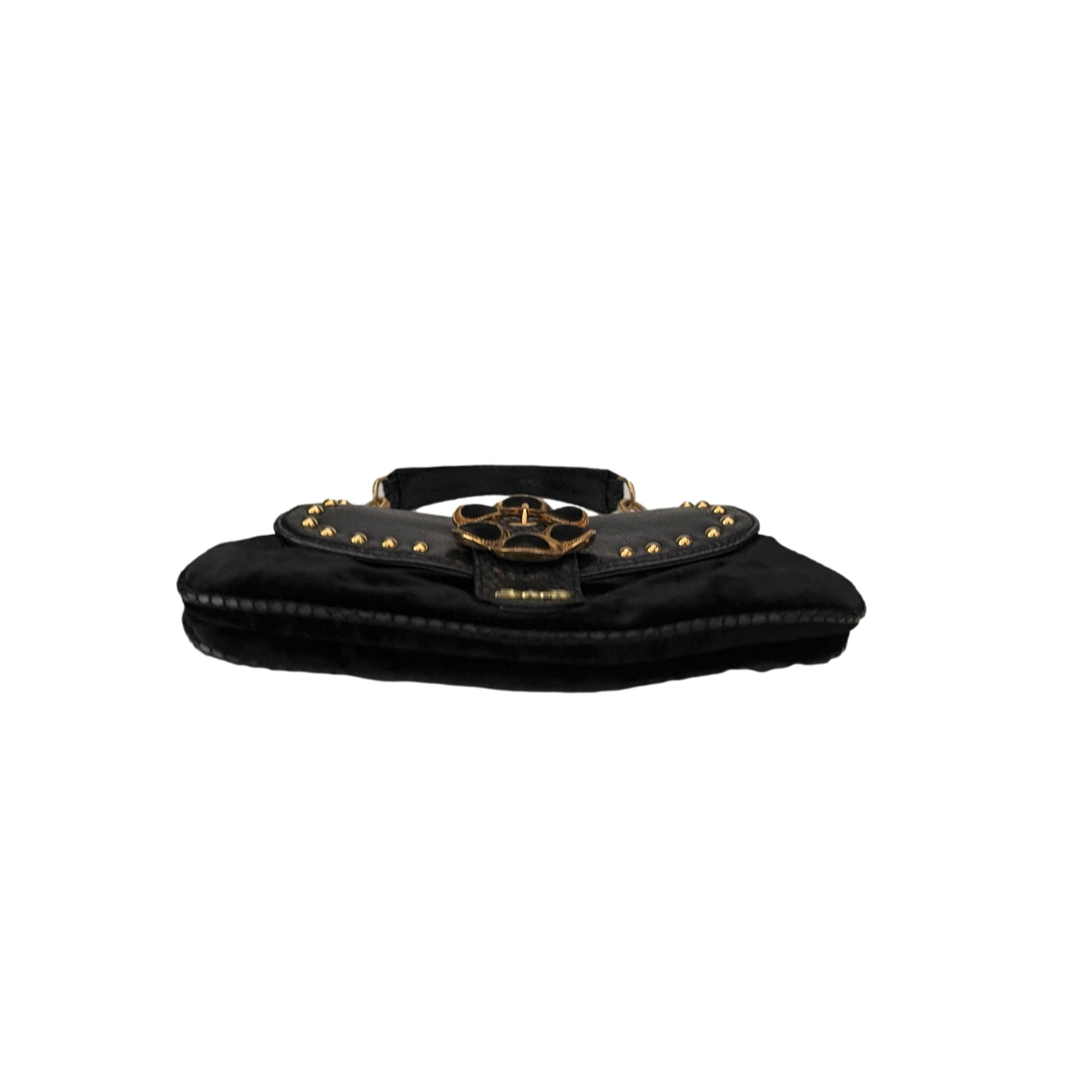 Dolce & Gabbana Black Suede Chain Mini Bag - Image 3