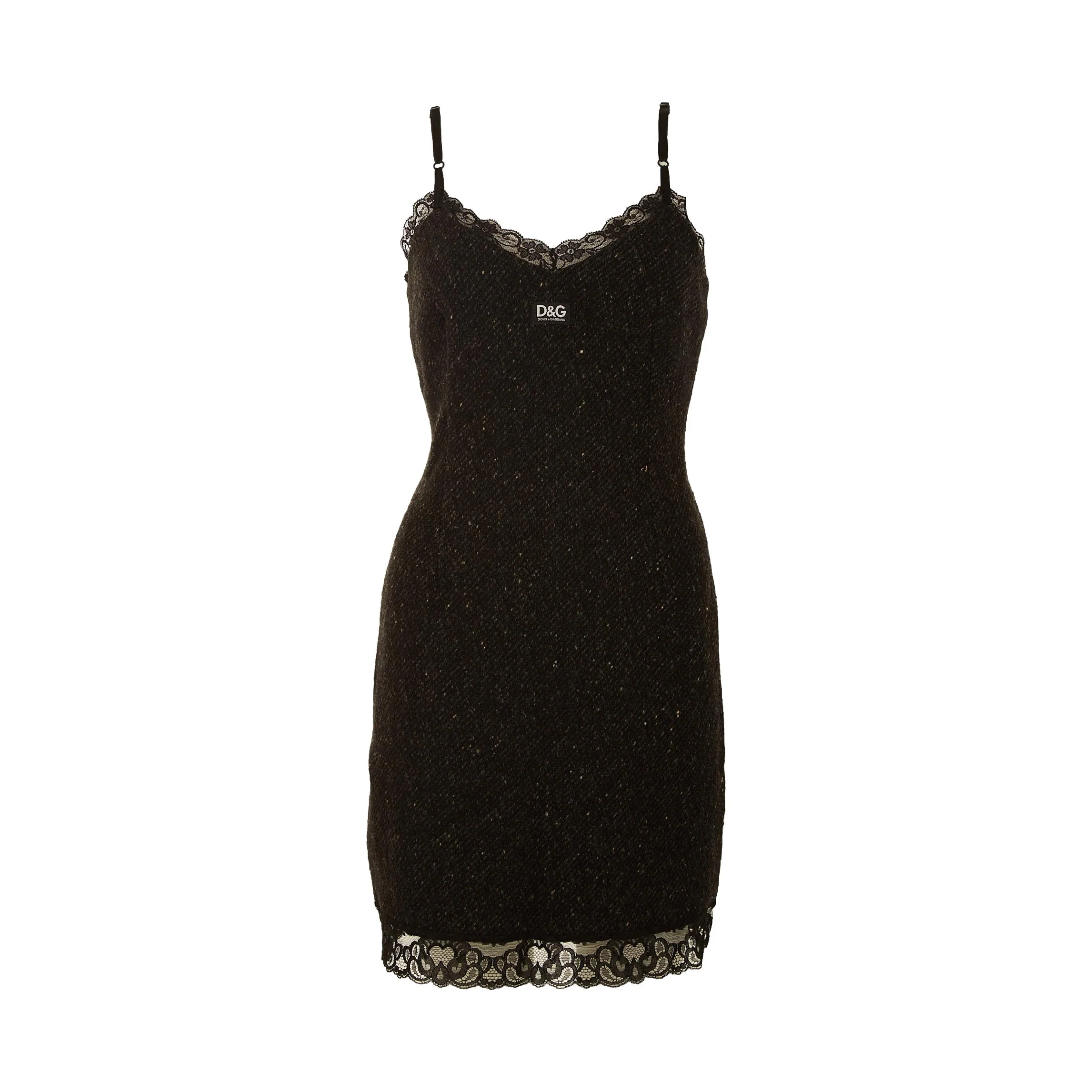 Dolce & Gabbana Black Tweed Dress