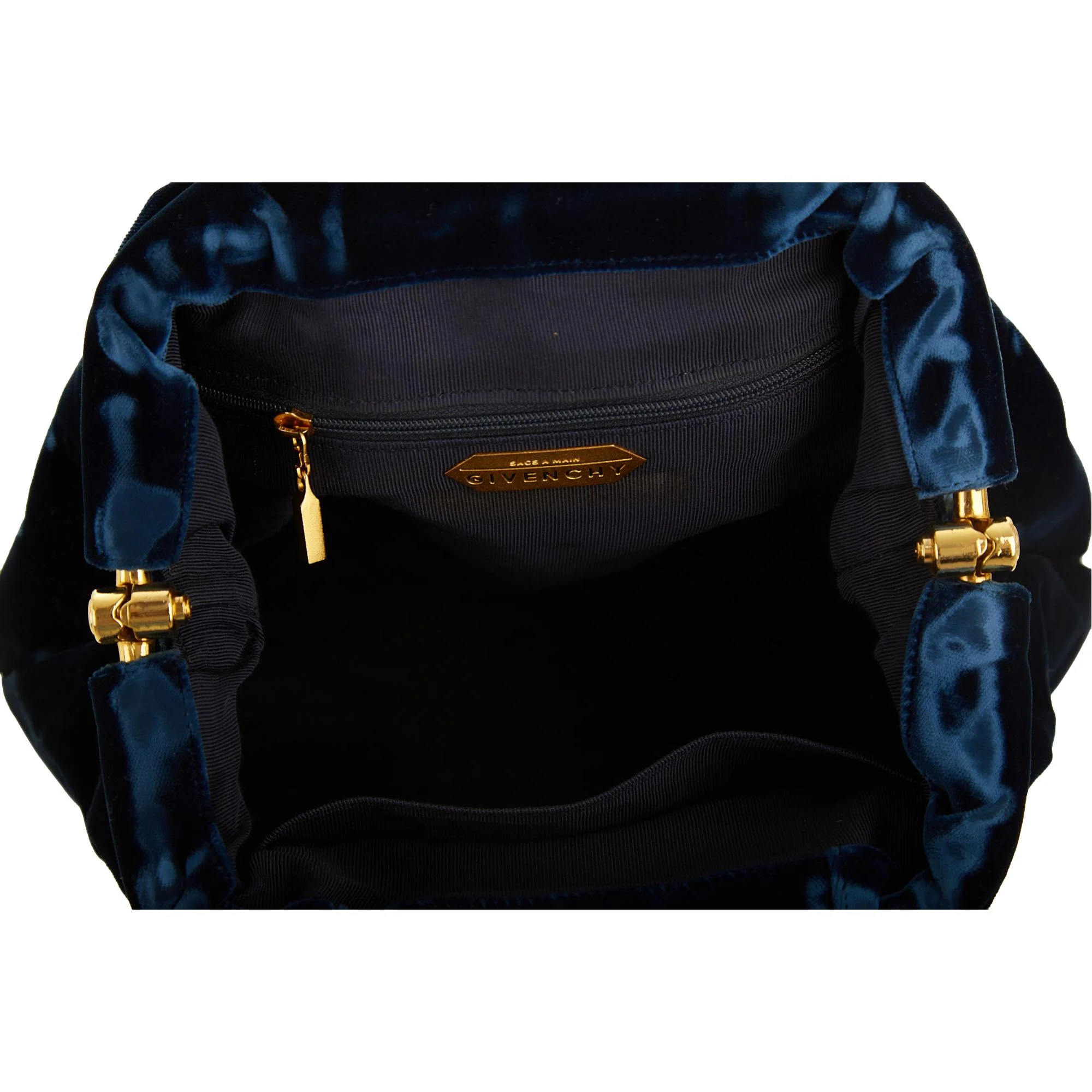Givenchy Blue Velvet Seashell Handle Bag - Image 5