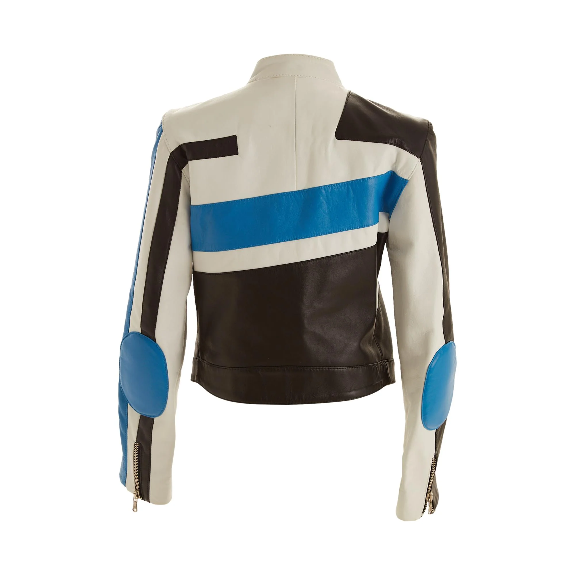 Dolce & Gabbana Blue Motorcycle Jacket - Image 3