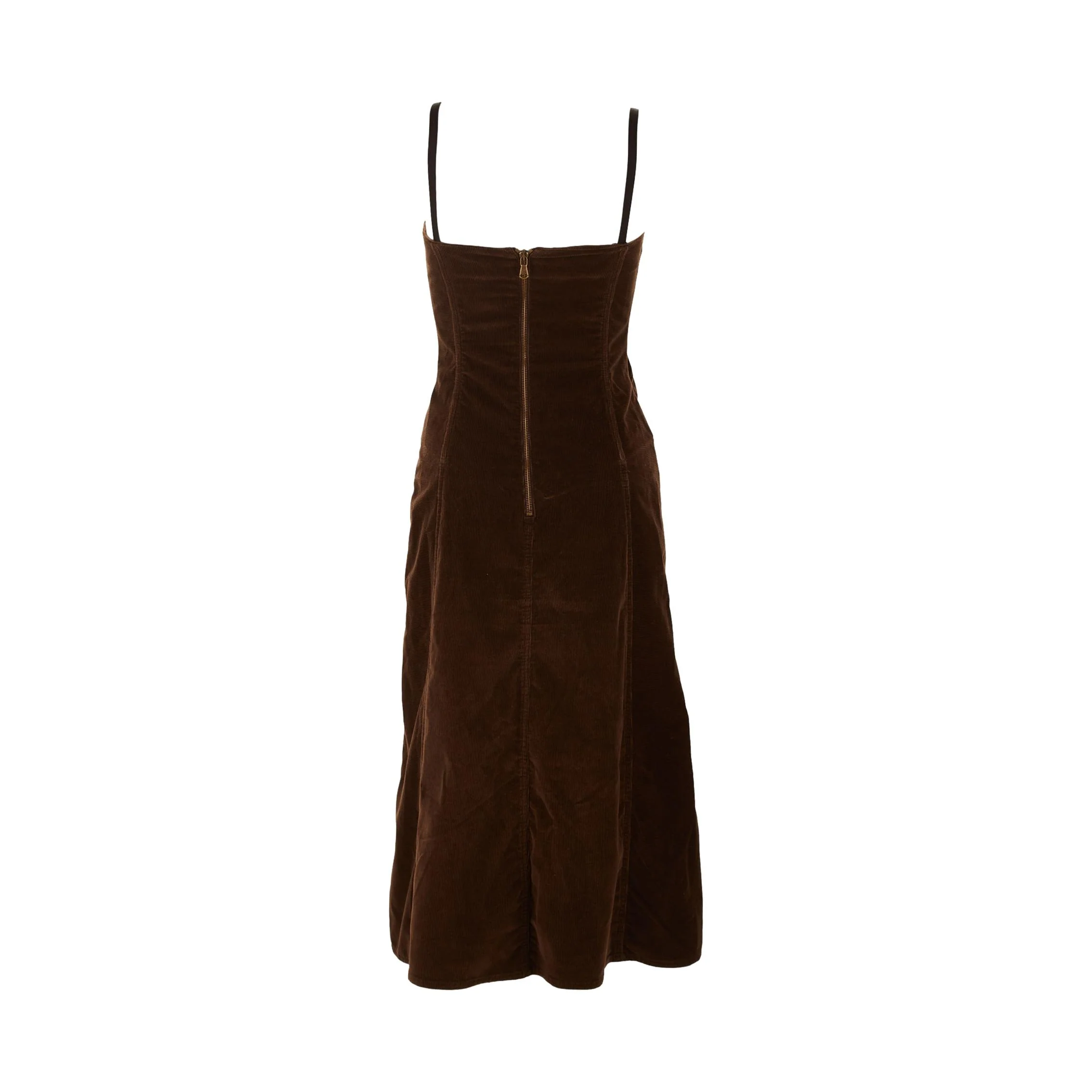 Dolce & Gabbana Brown Corduroy Dress - Image 2