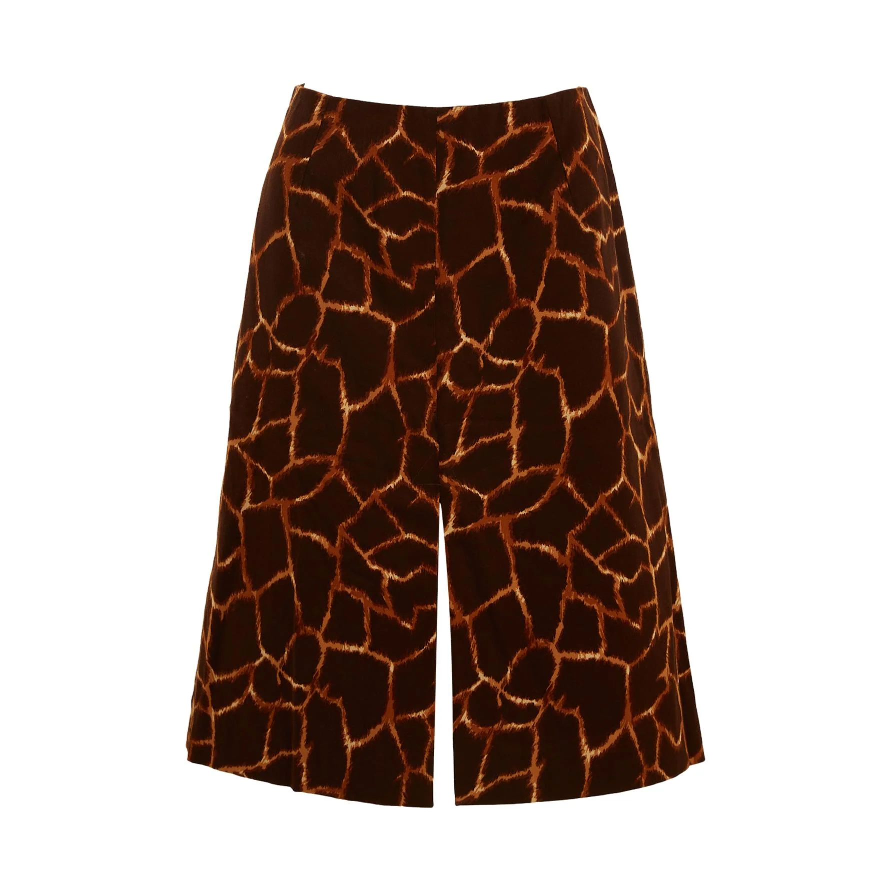 Dolce & Gabbana Brown Giraffe Print Skirt - Image 2