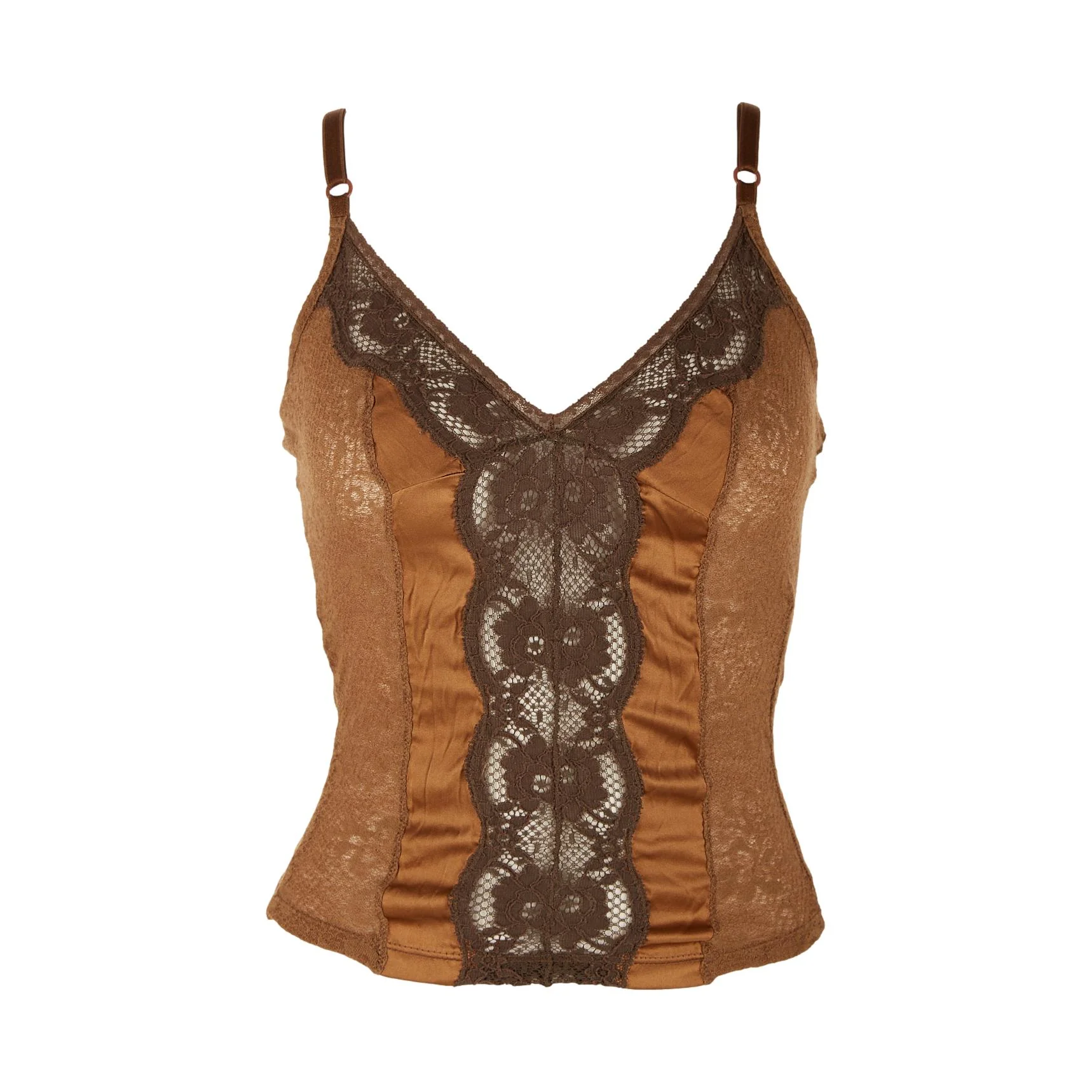 Dolce & Gabbana Brown Lace Tank