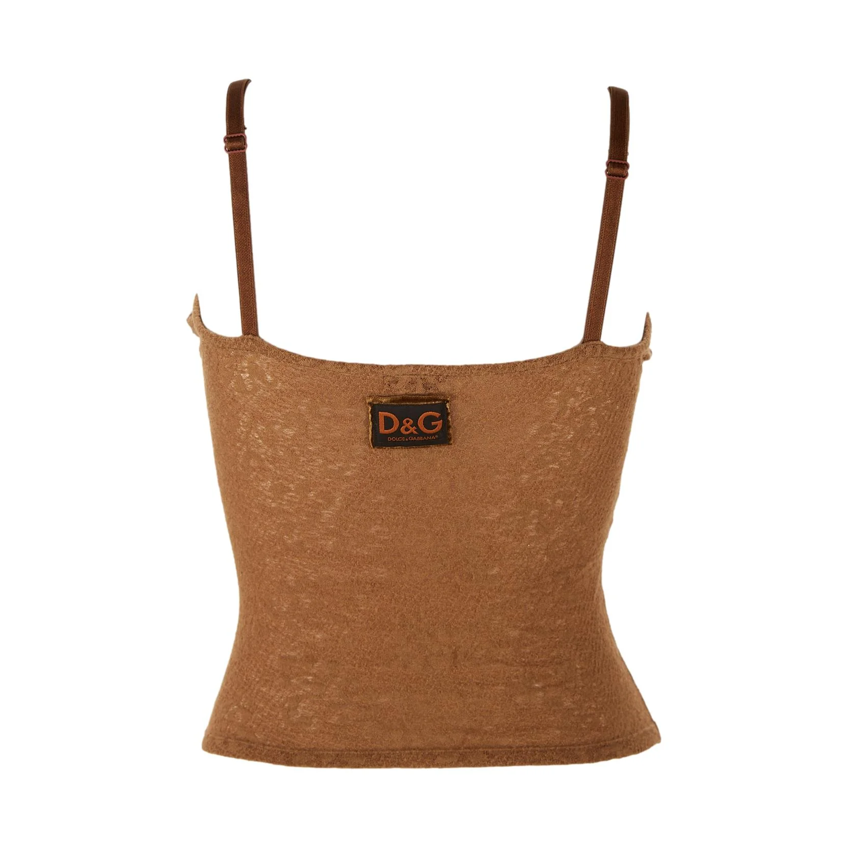 Dolce & Gabbana Brown Lace Tank - Image 2