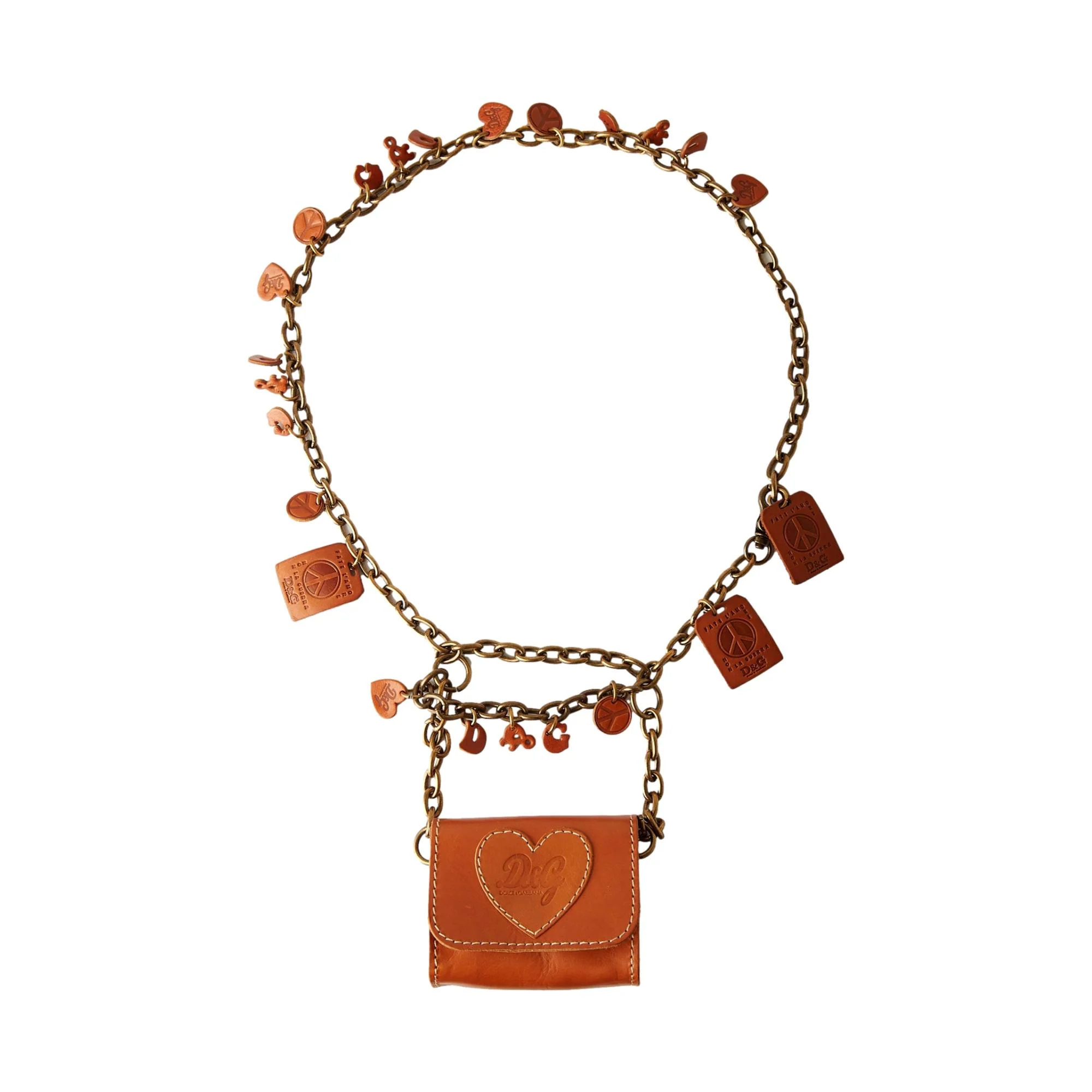 Dolce & Gabbana Brown Leather Charm Belt-Bag - Image 2