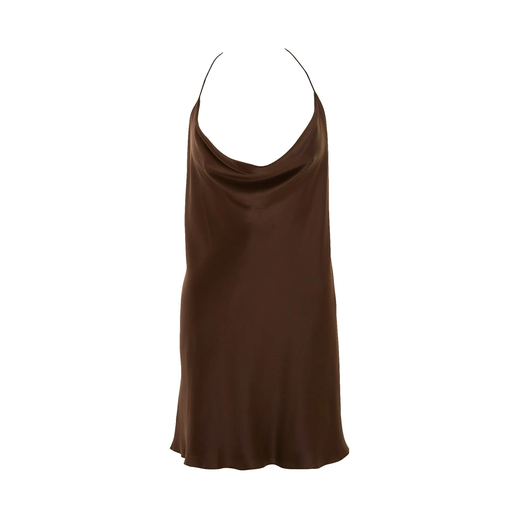 Dolce & Gabbana Brown Silk Mini Dress