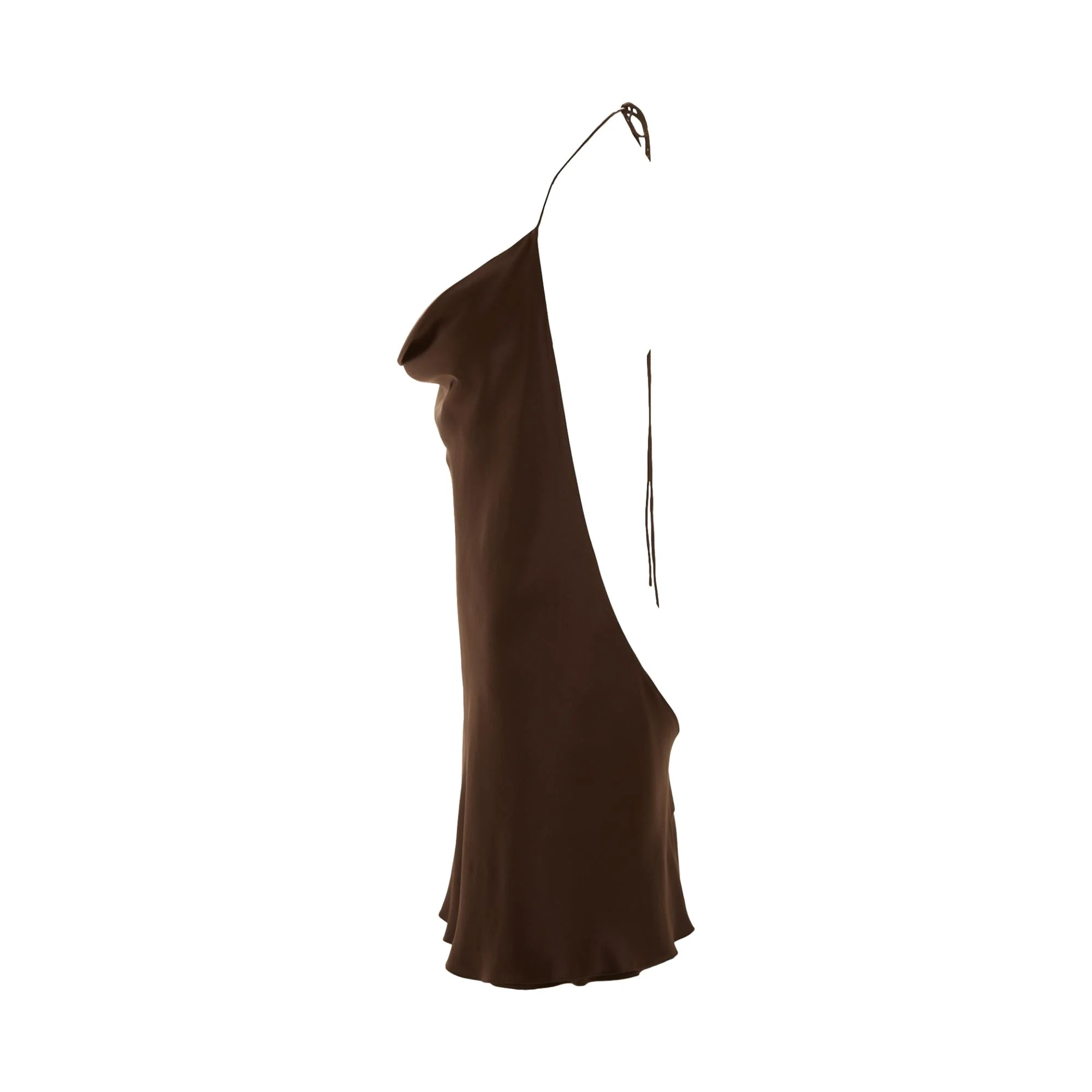 Dolce & Gabbana Brown Silk Mini Dress - Image 2