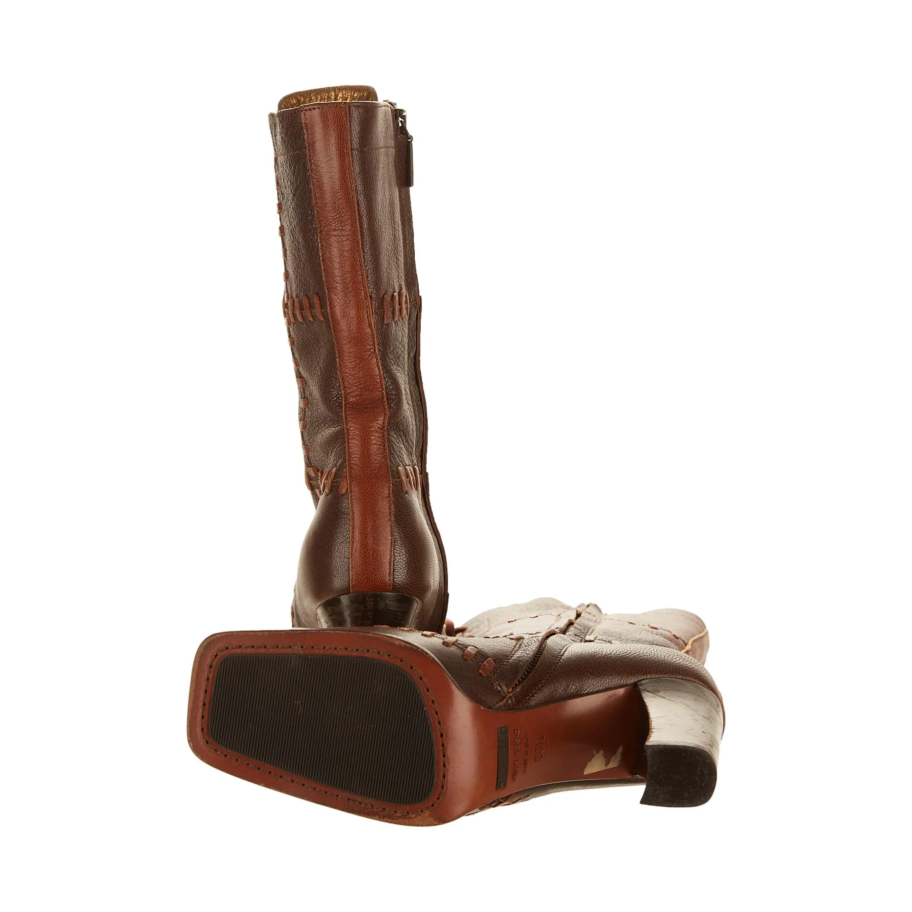Dolce & Gabbana Brown Tie Ankle Boots - Image 3