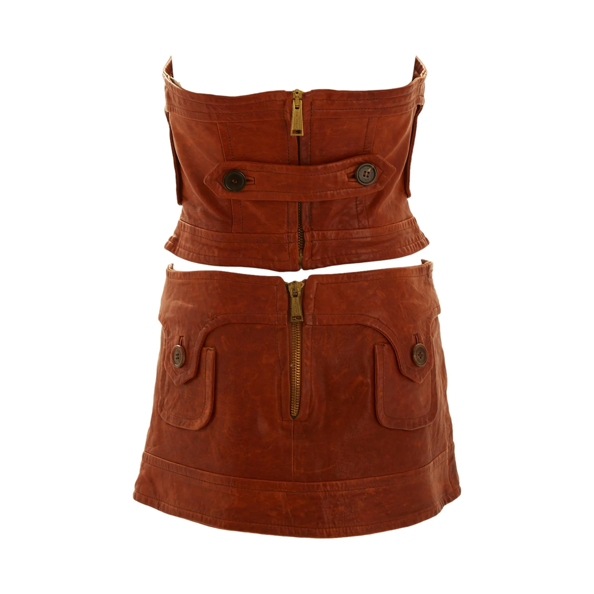 DSquared Leather Skirt Set - Image 2