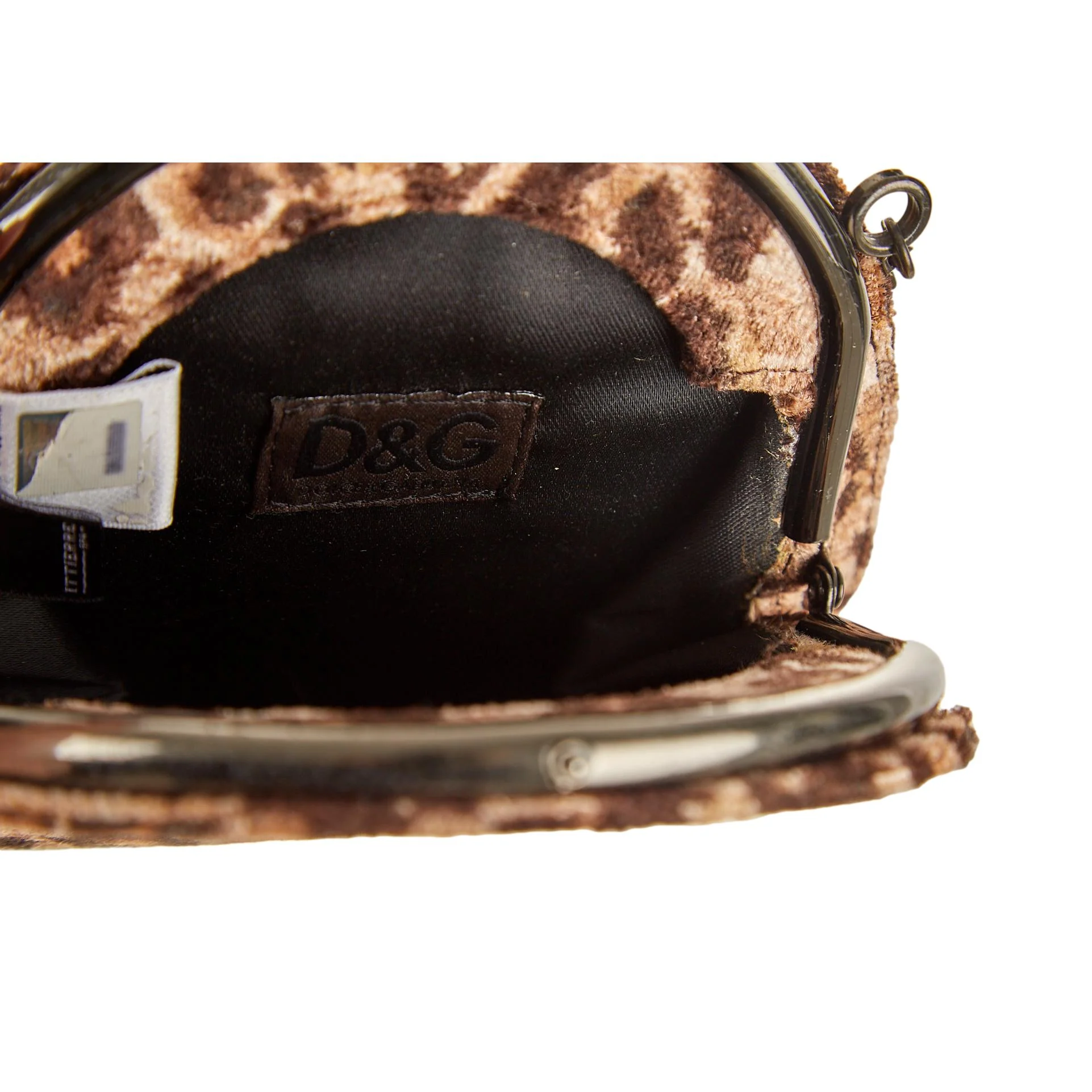 Dolce & Gabbana Cheetah Print Chain Top Handle Bag - Image 4