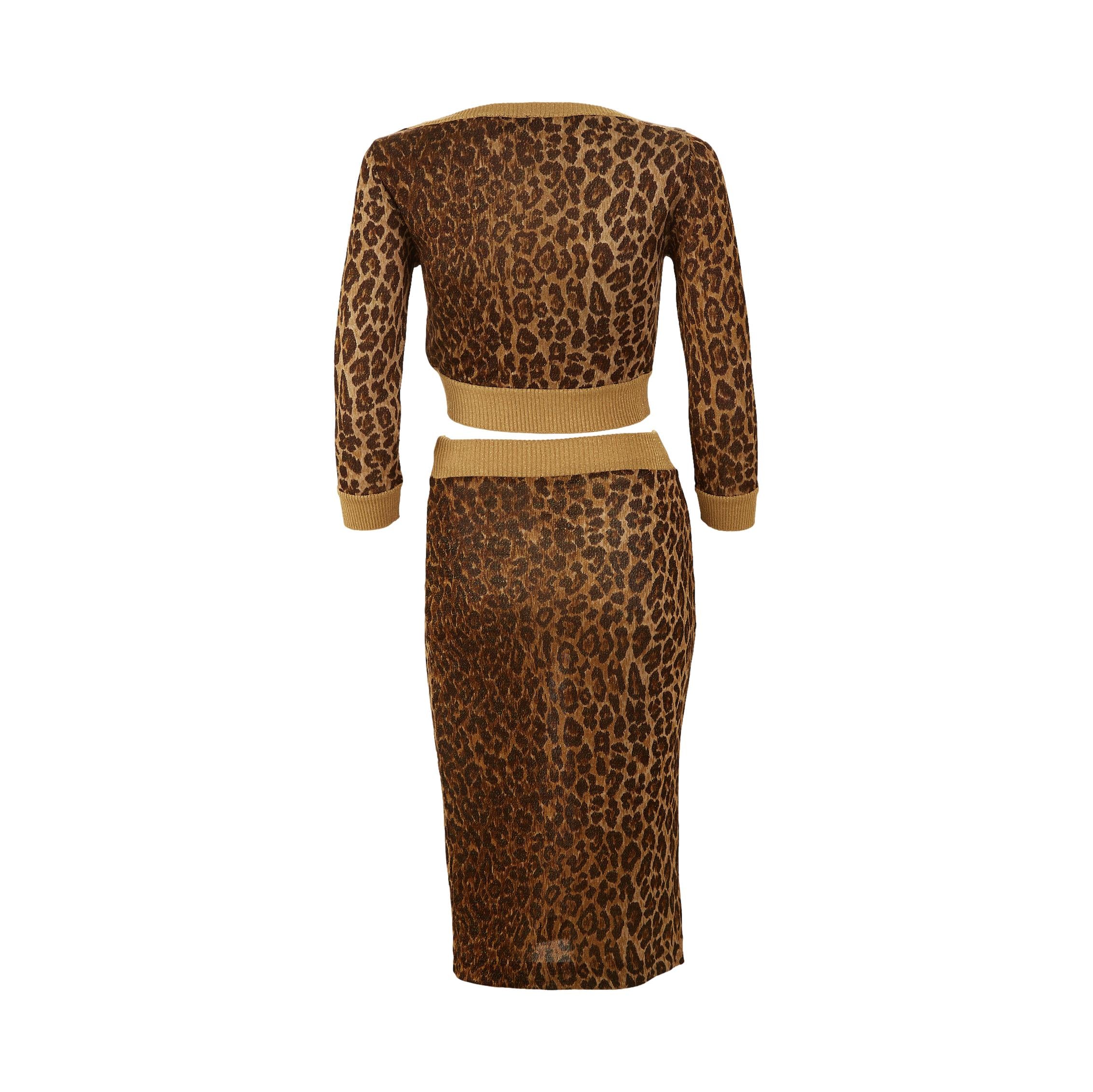 Dolce & Gabbana Cheetah Print Skirt Set - Image 2