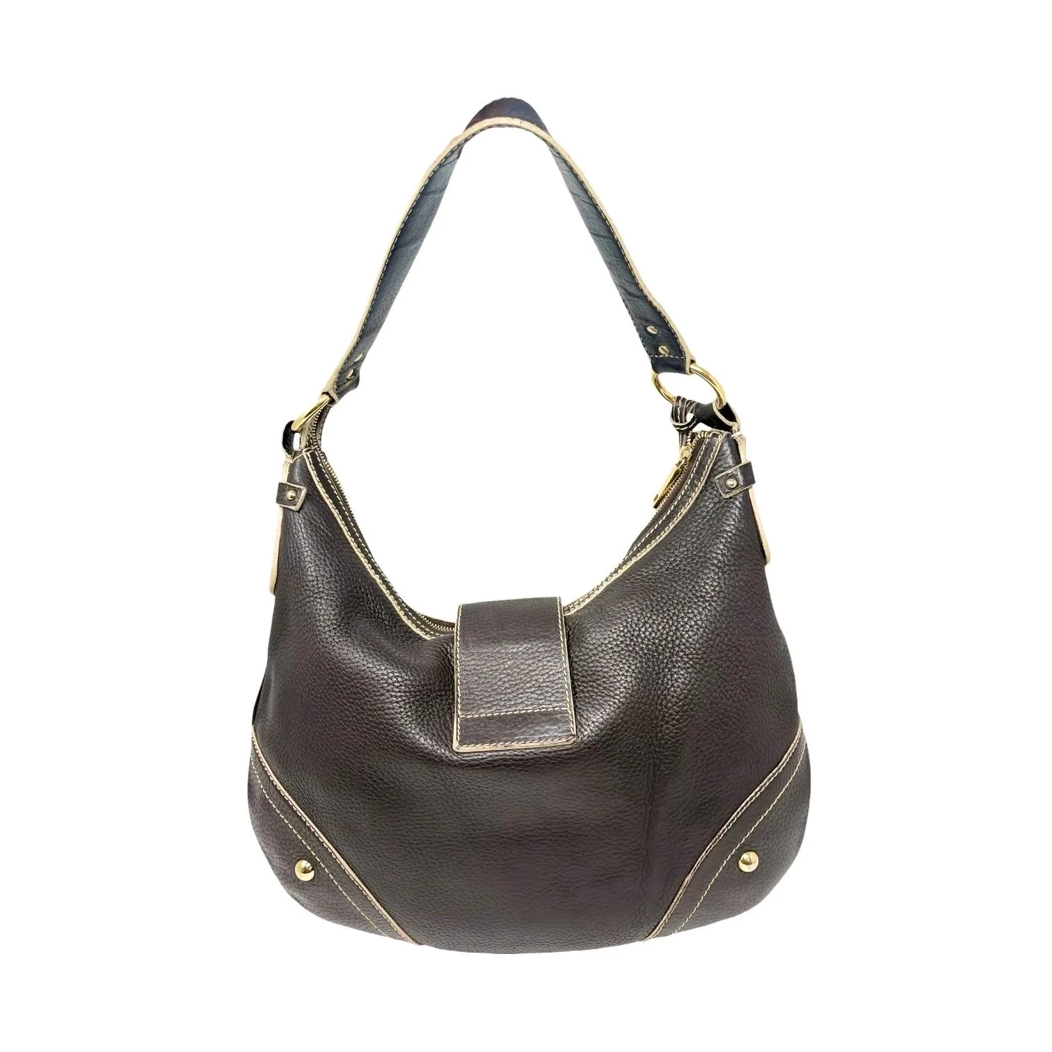 Dolce & Gabbana Dark Brown Leather Shoulder Bag - Image 2