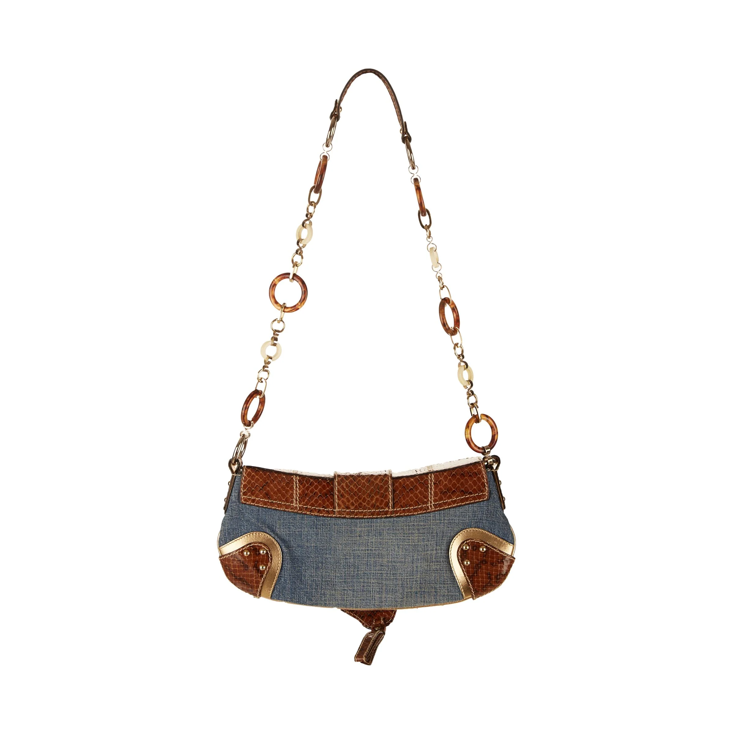 Dolce & Gabbana Denim Chain Shoulder Bag - Image 2