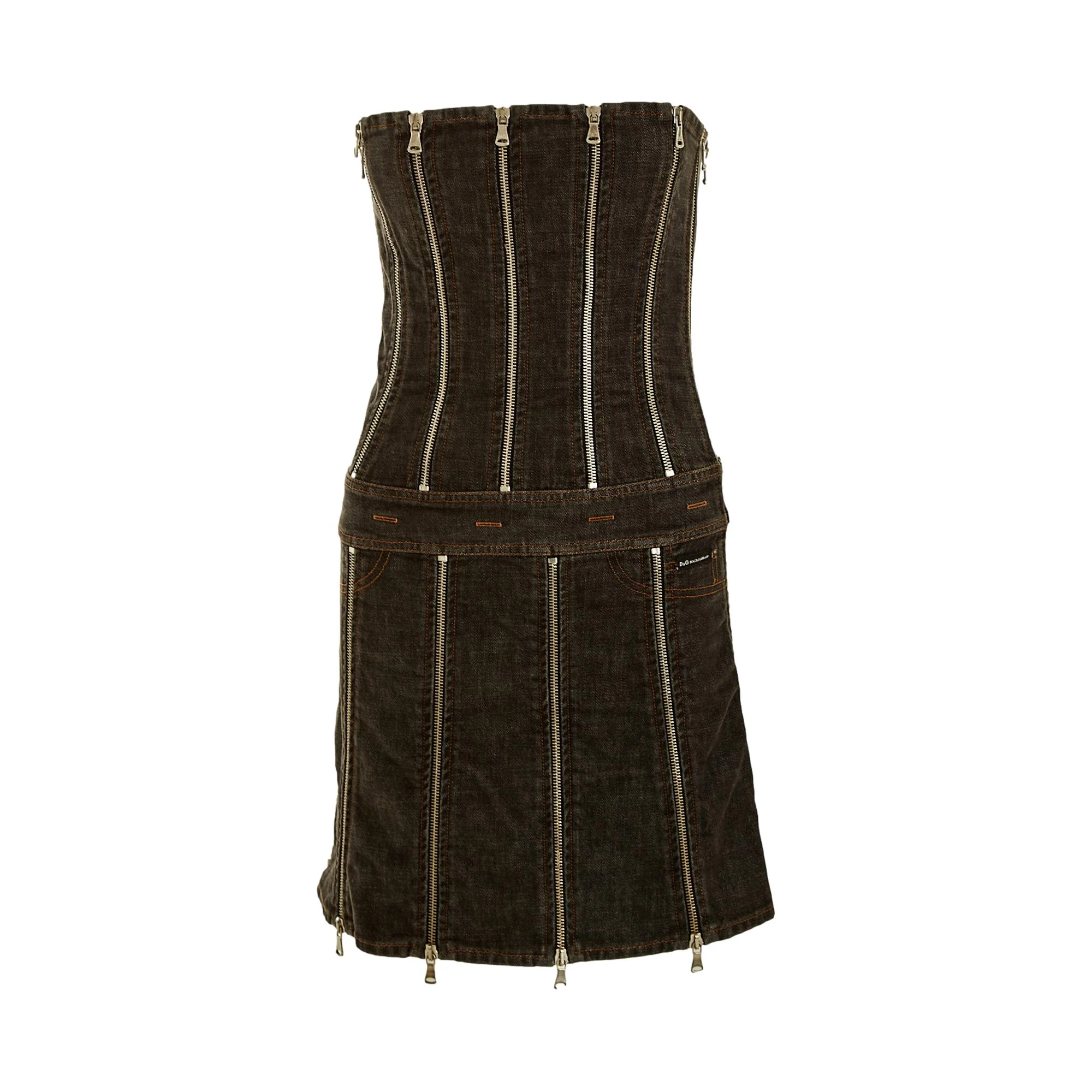 Dolce & Gabbana Denim Zipper Dress