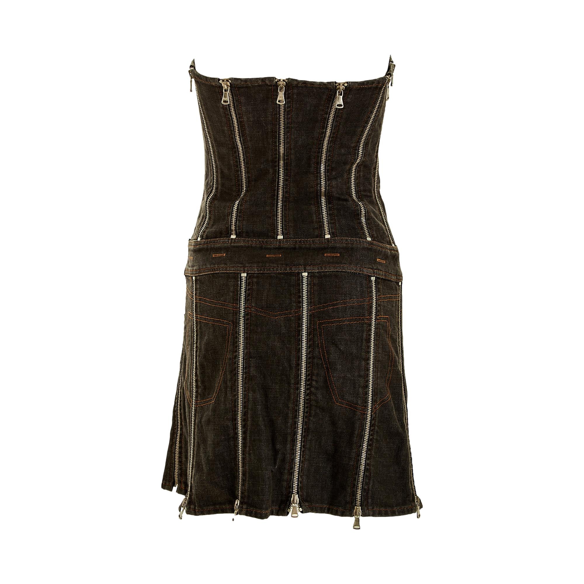 Dolce & Gabbana Denim Zipper Dress - Image 2