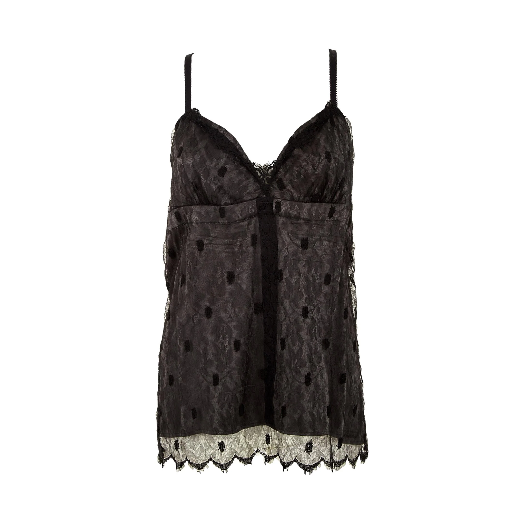 Galliano Grey Lace Tank