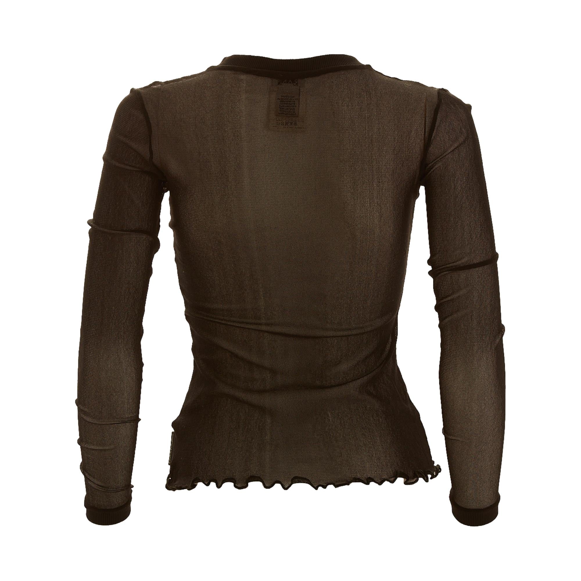 Dolce & Gabbana Mesh Longsleeve Virgin Mary Top - Image 2