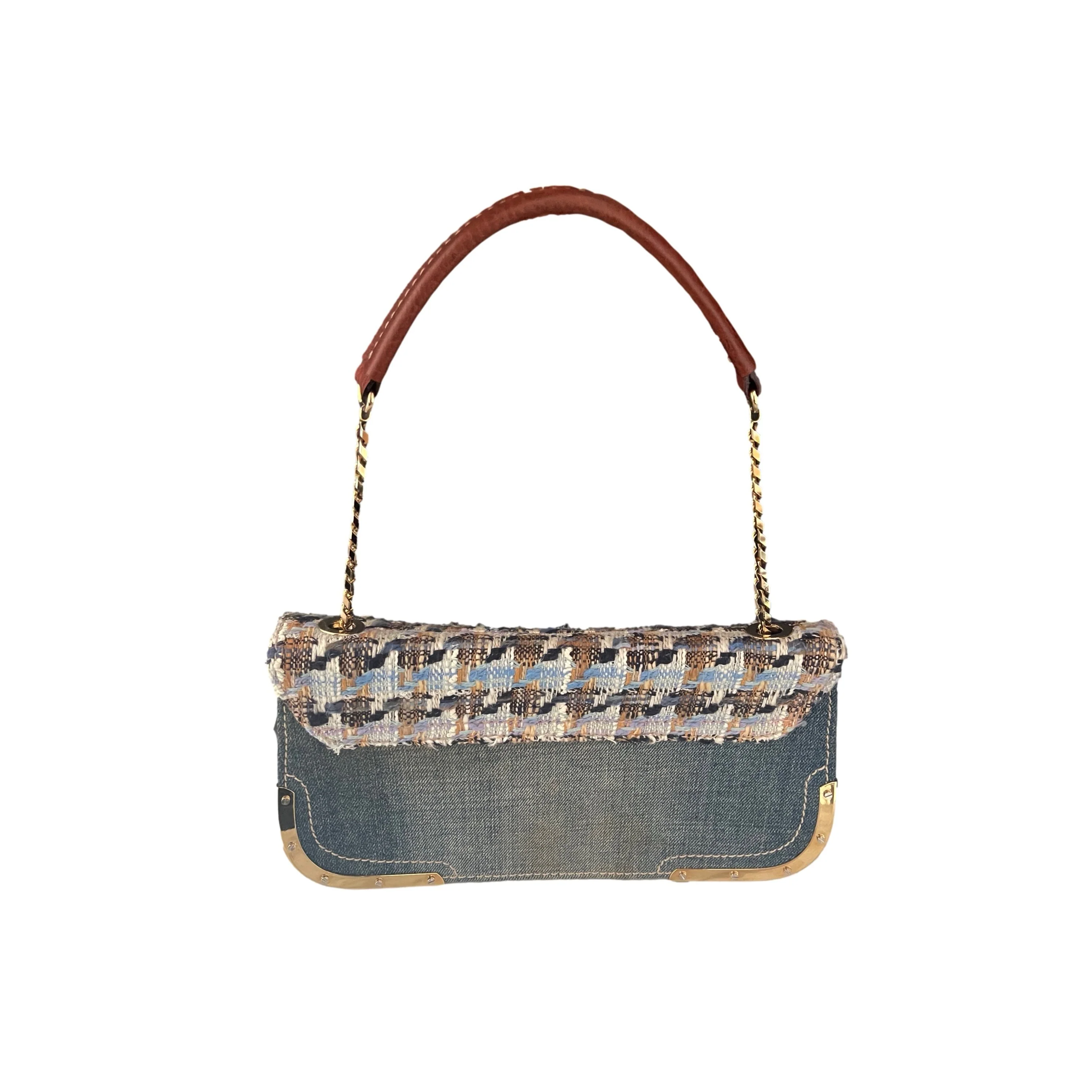 Dolce & Gabbana Mixed Media Tweed Shoulder Bag - Image 2