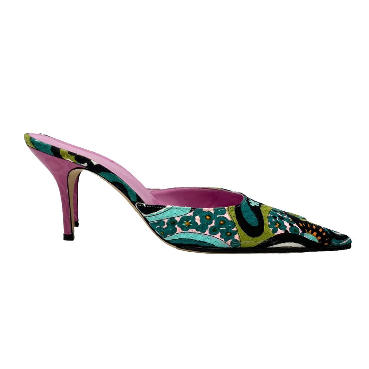 Dolce & Gabbana Multicolor Print Heels - Image 3