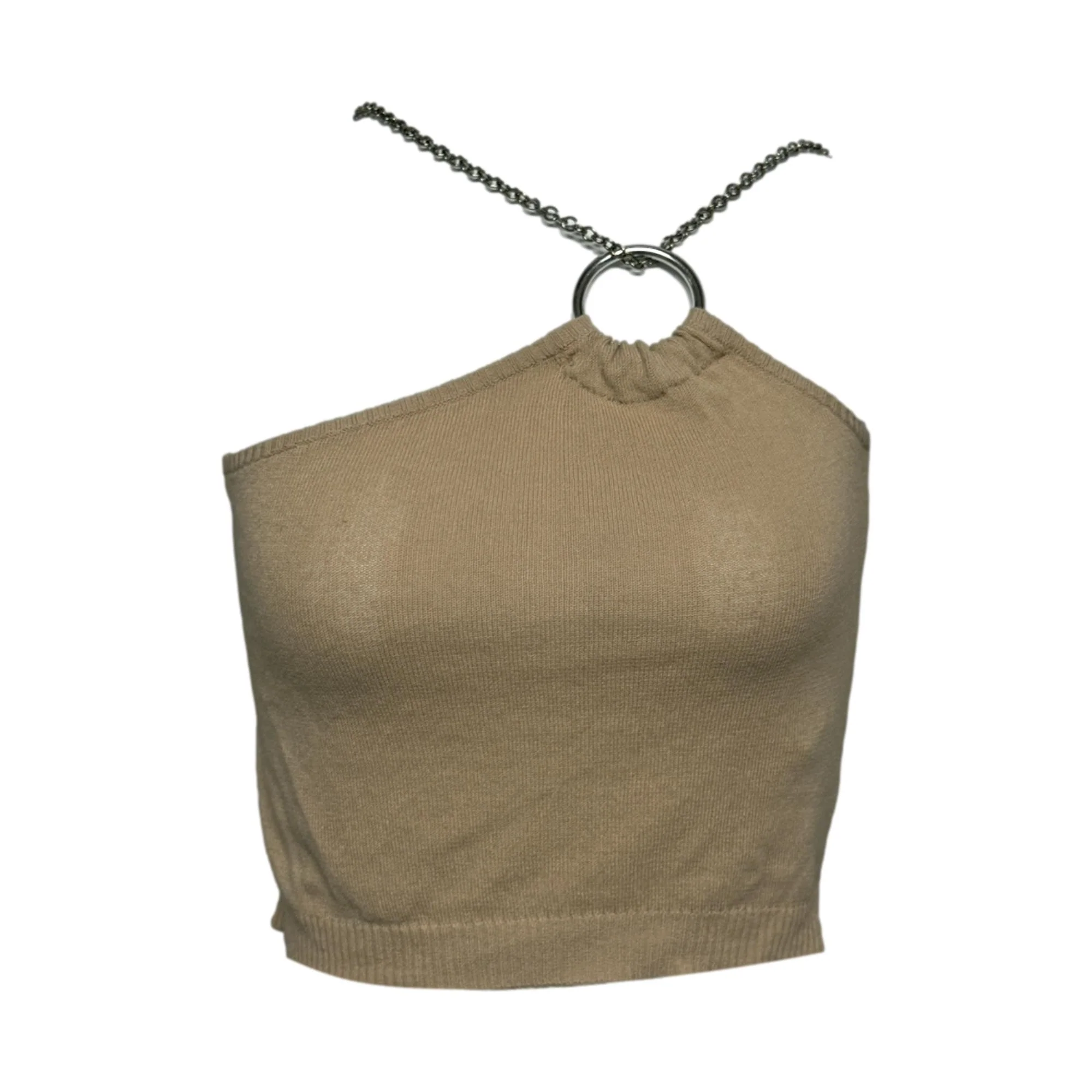 Dolce & Gabbana Nude Crop Ring Tank